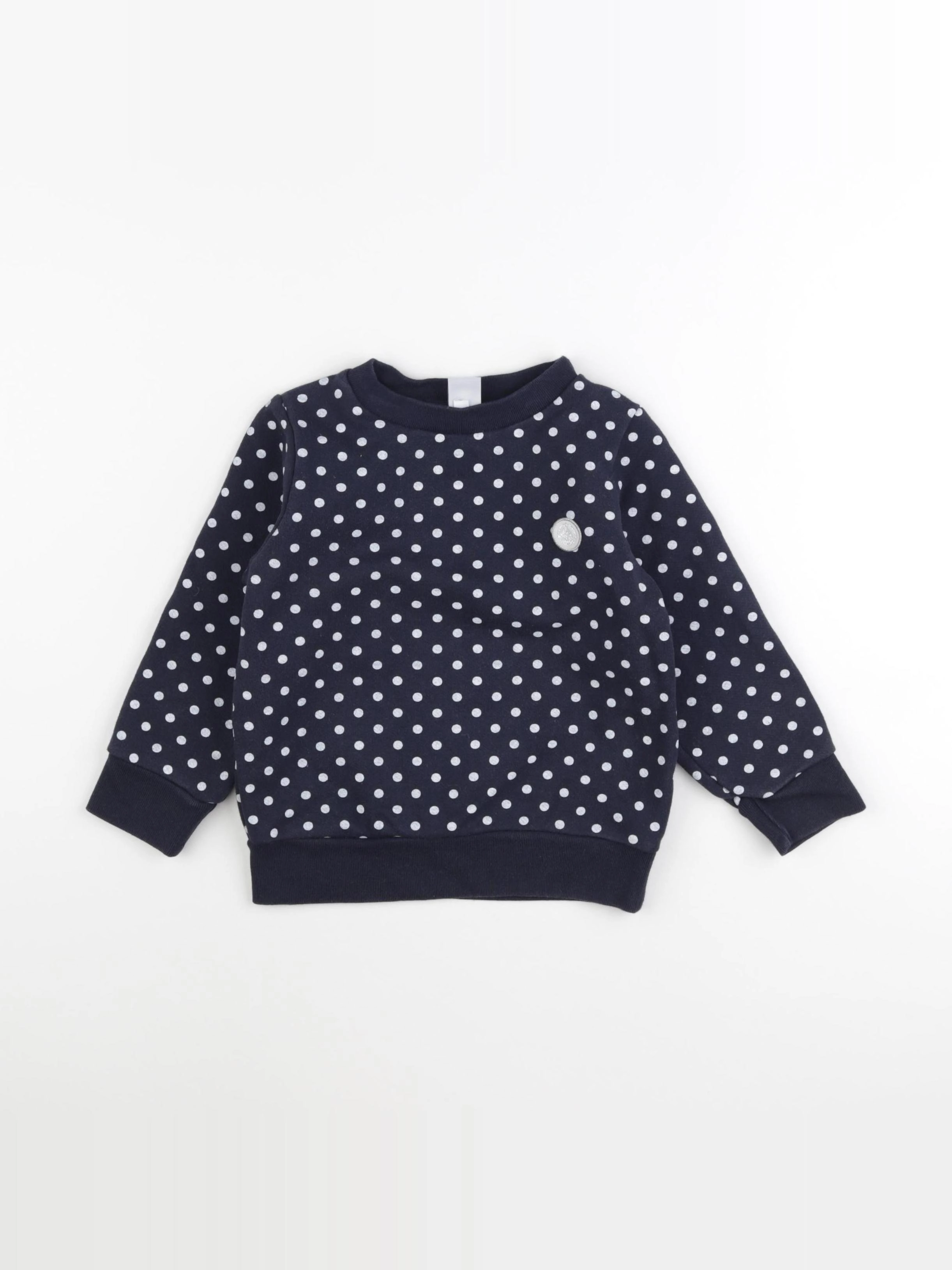 Petit Bateau - sweat bleu, blanc - 3 ans