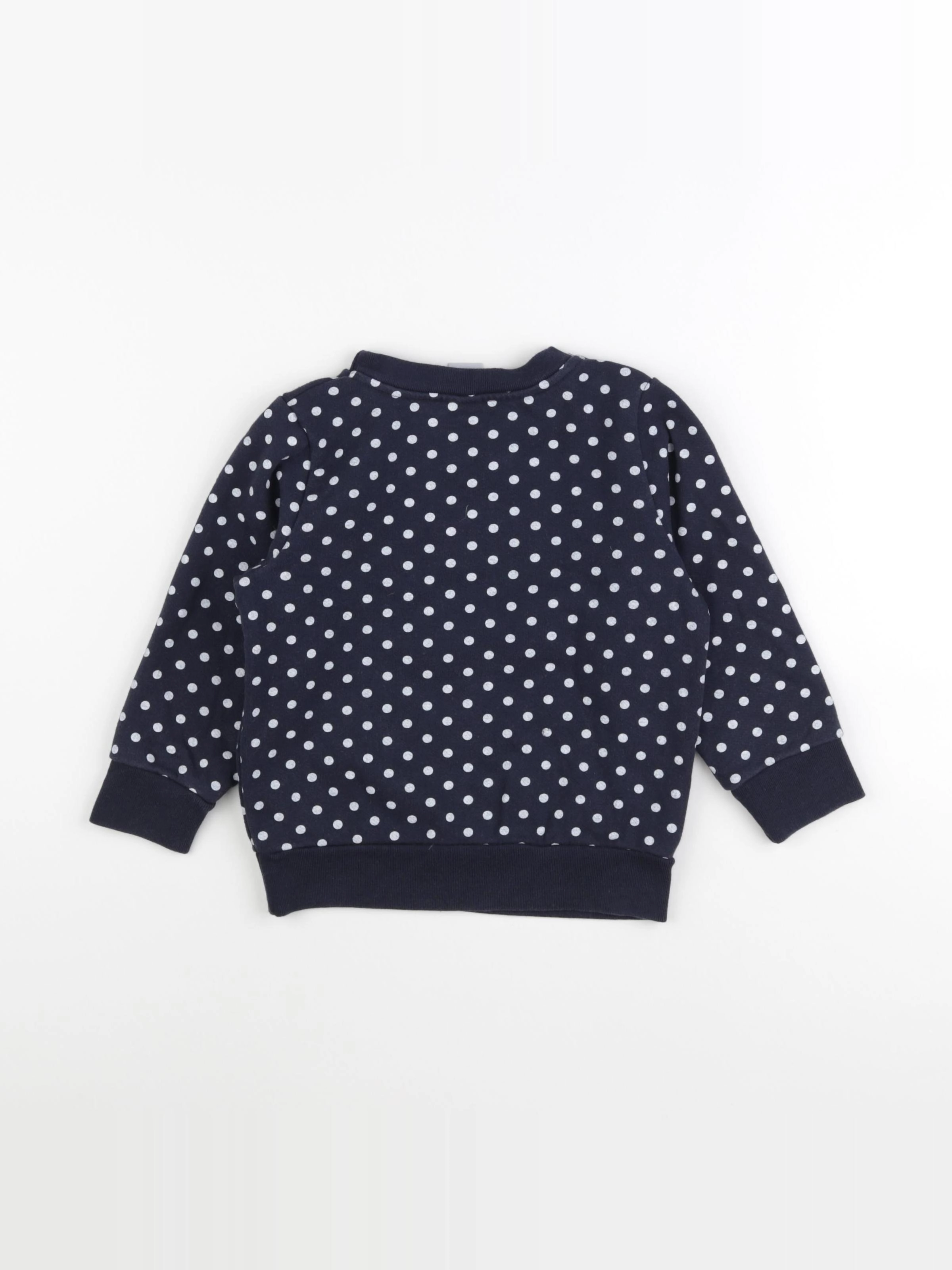 Petit Bateau - sweat bleu, blanc - 3 ans