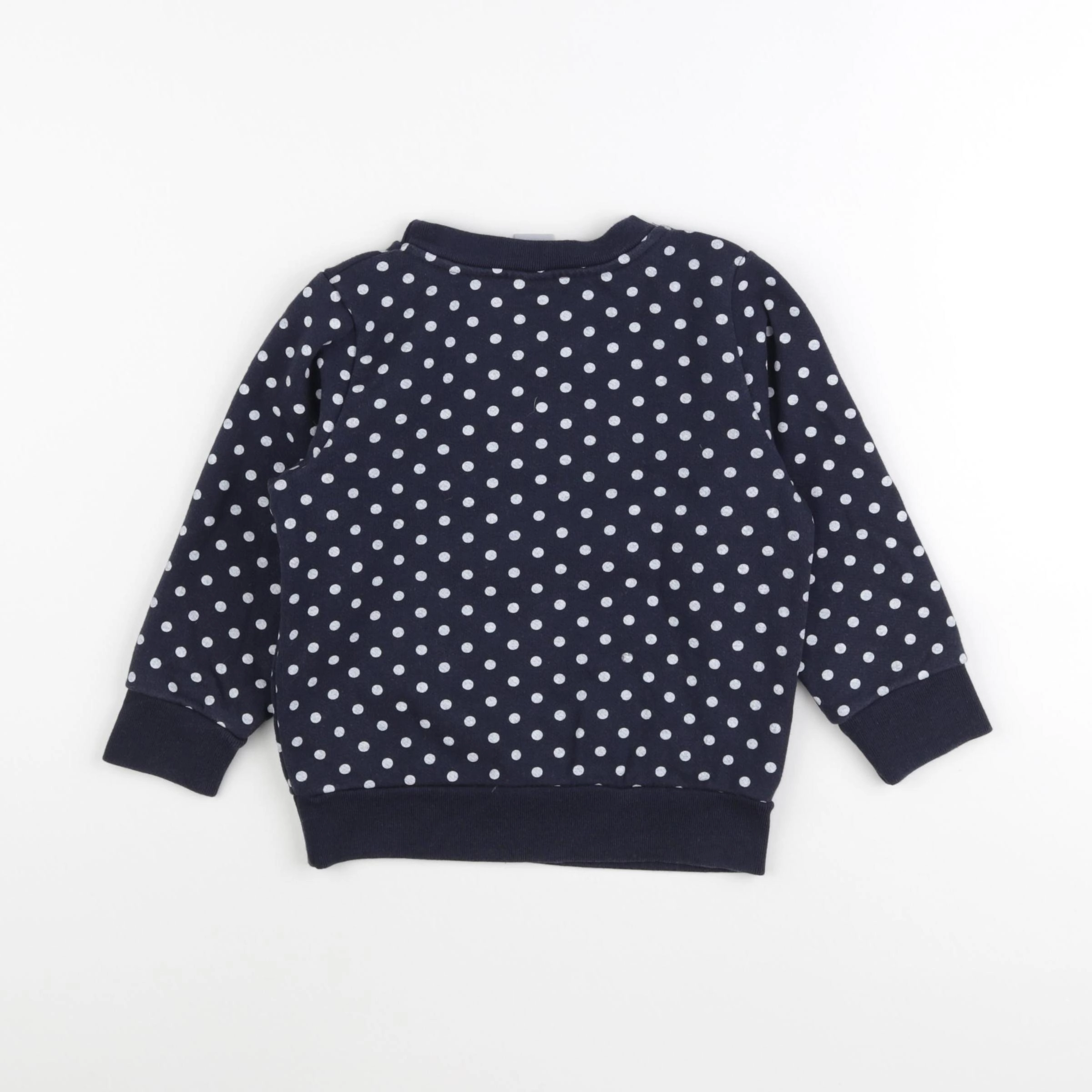 Petit Bateau - sweat bleu, blanc - 3 ans