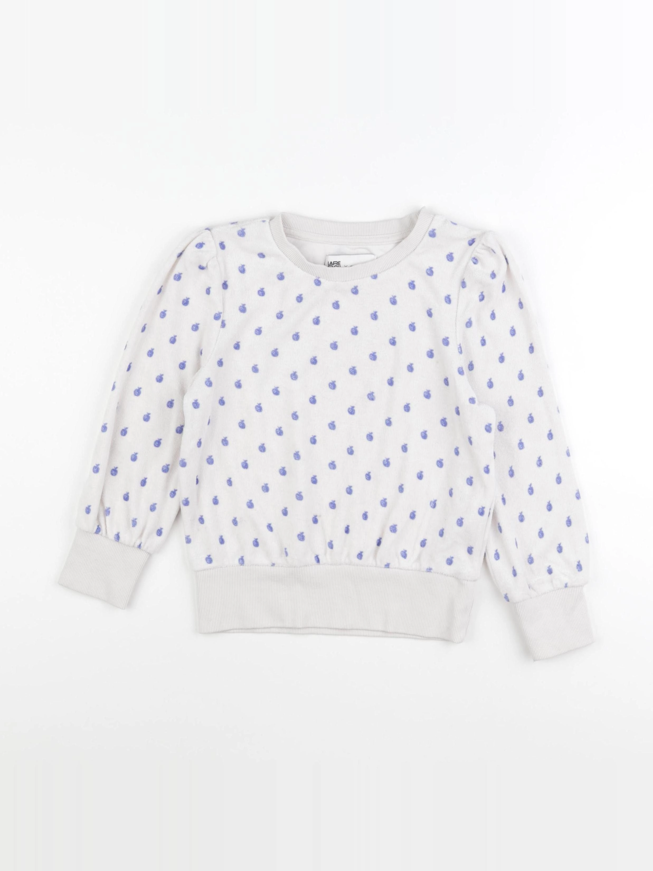 La Redoute - sweat blanc, bleu - 6 ans