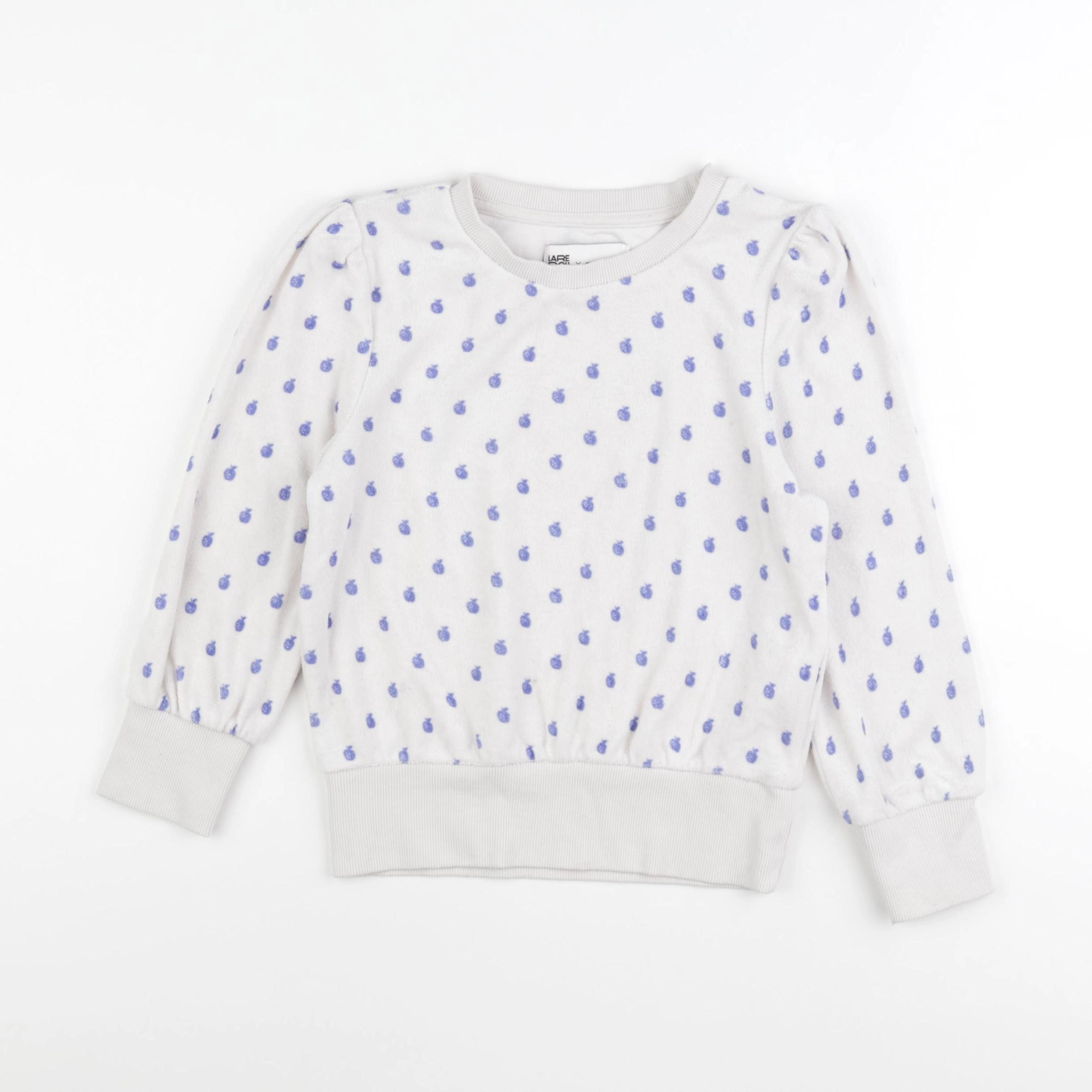La Redoute - sweat blanc, bleu - 6 ans