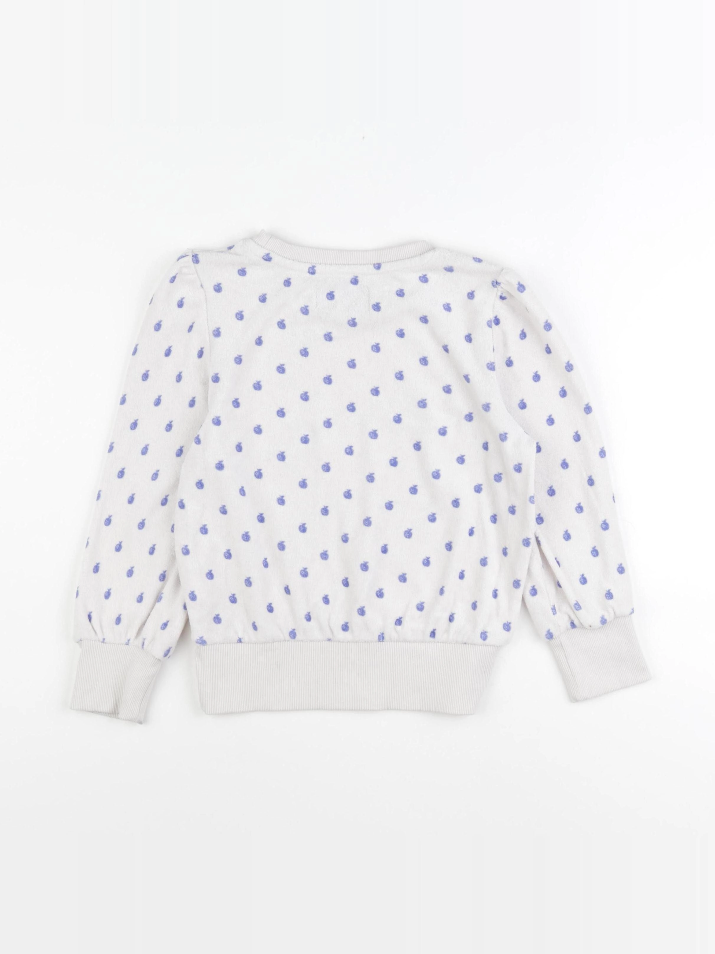 La Redoute - sweat blanc, bleu - 6 ans