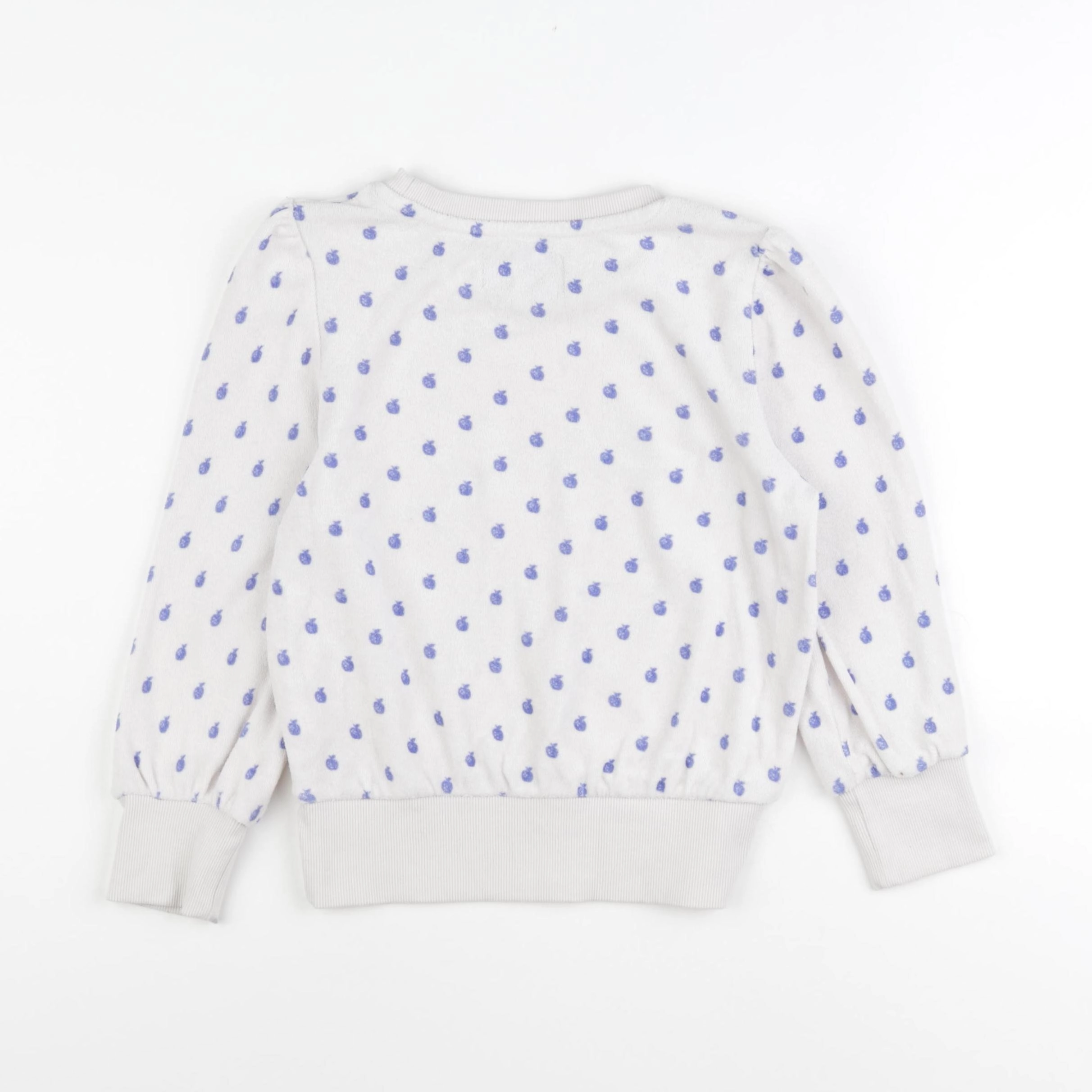 La Redoute - sweat blanc, bleu - 6 ans