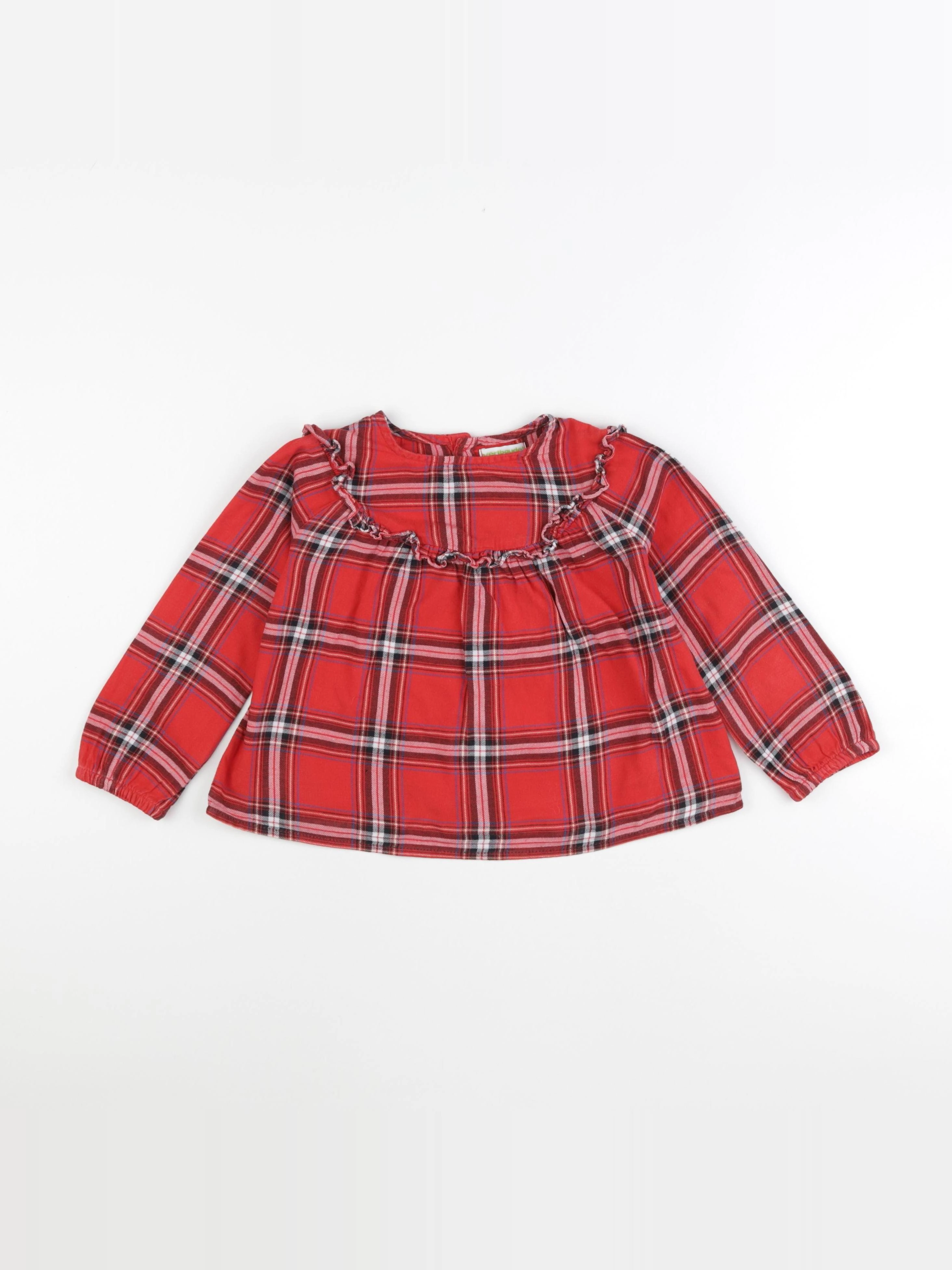 Vertbaudet - blouse rouge - 5 ans