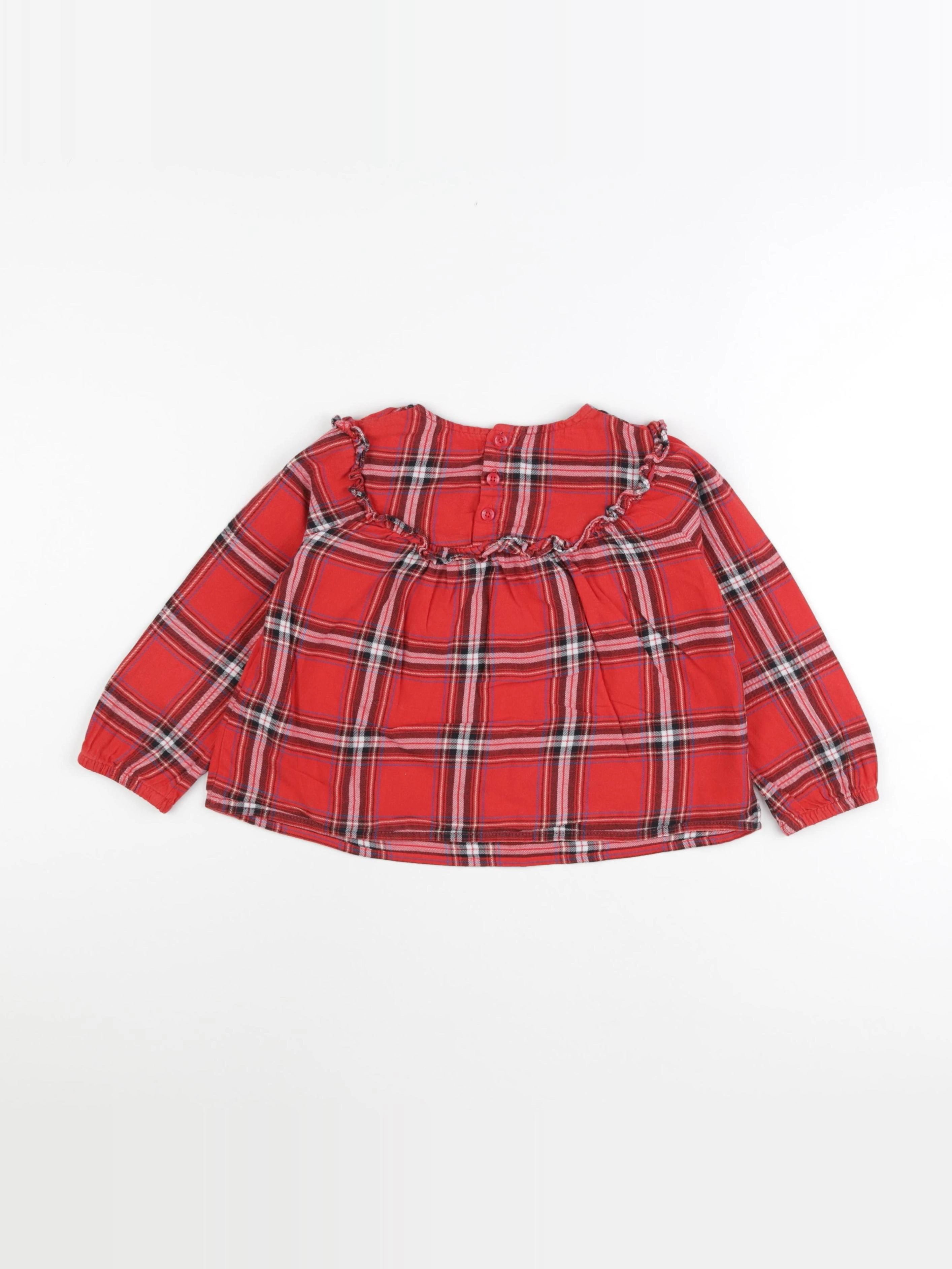 Vertbaudet - blouse rouge - 5 ans