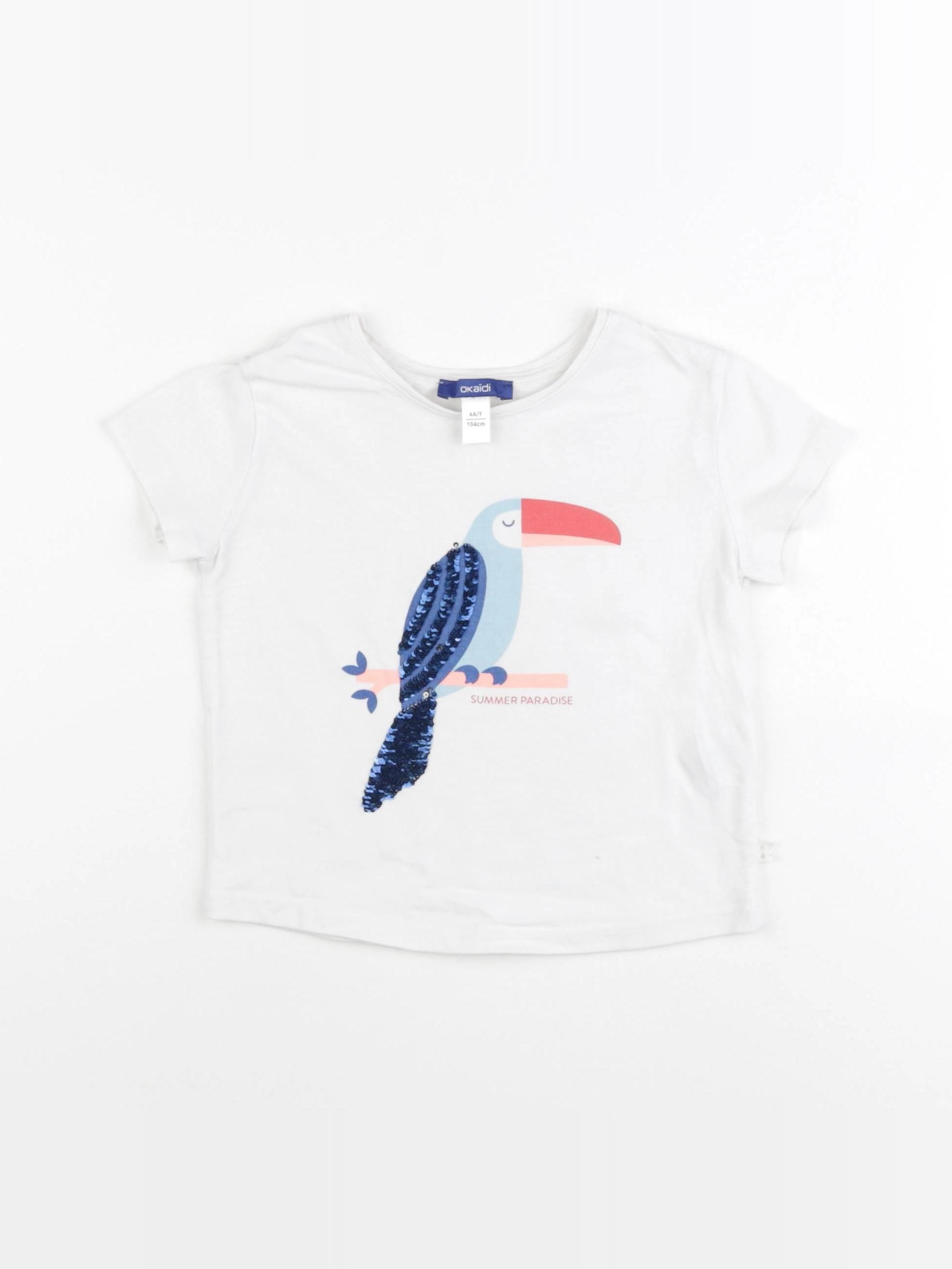 Okaidi - tee-shirt blanc - 4 ans