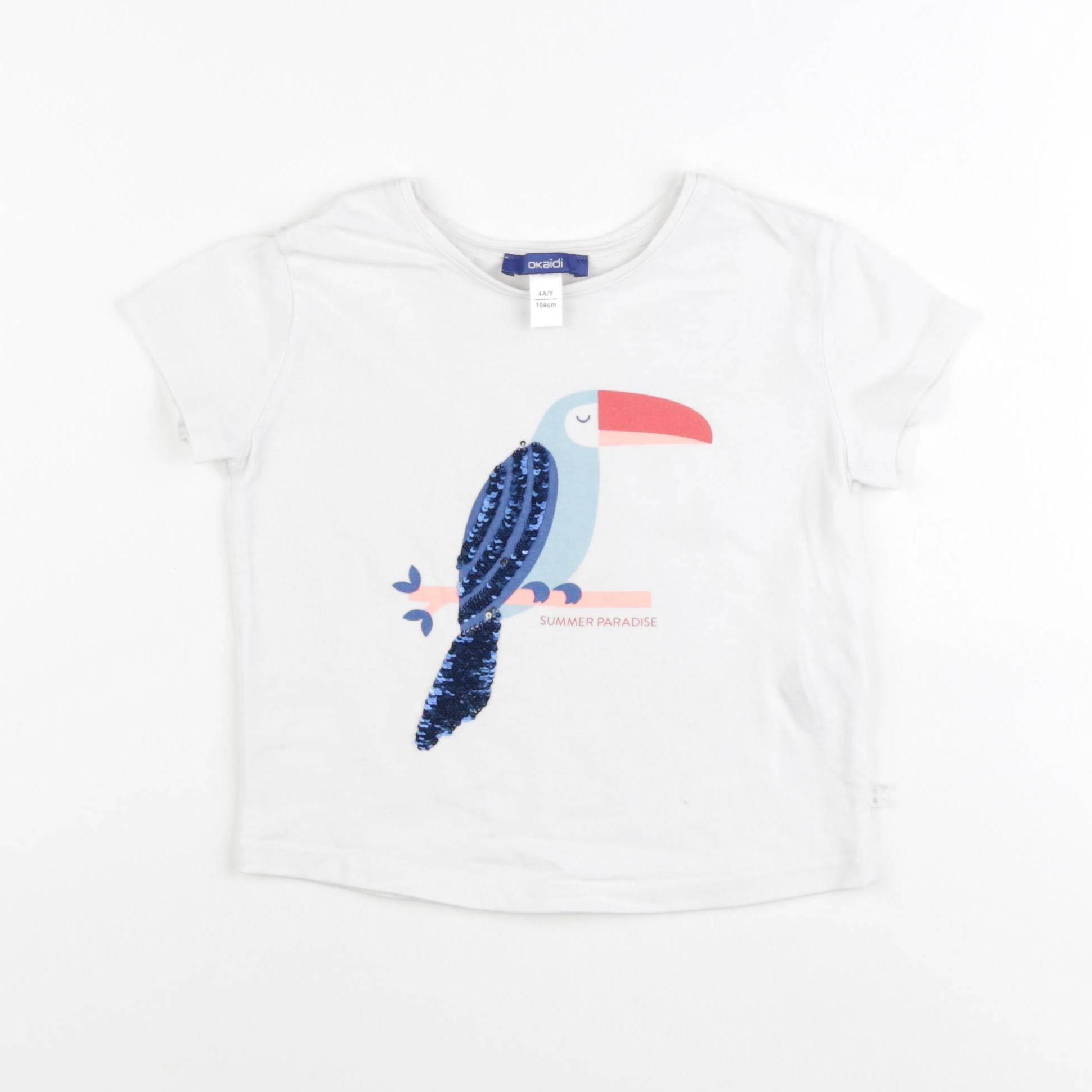 Okaidi - tee-shirt blanc - 4 ans