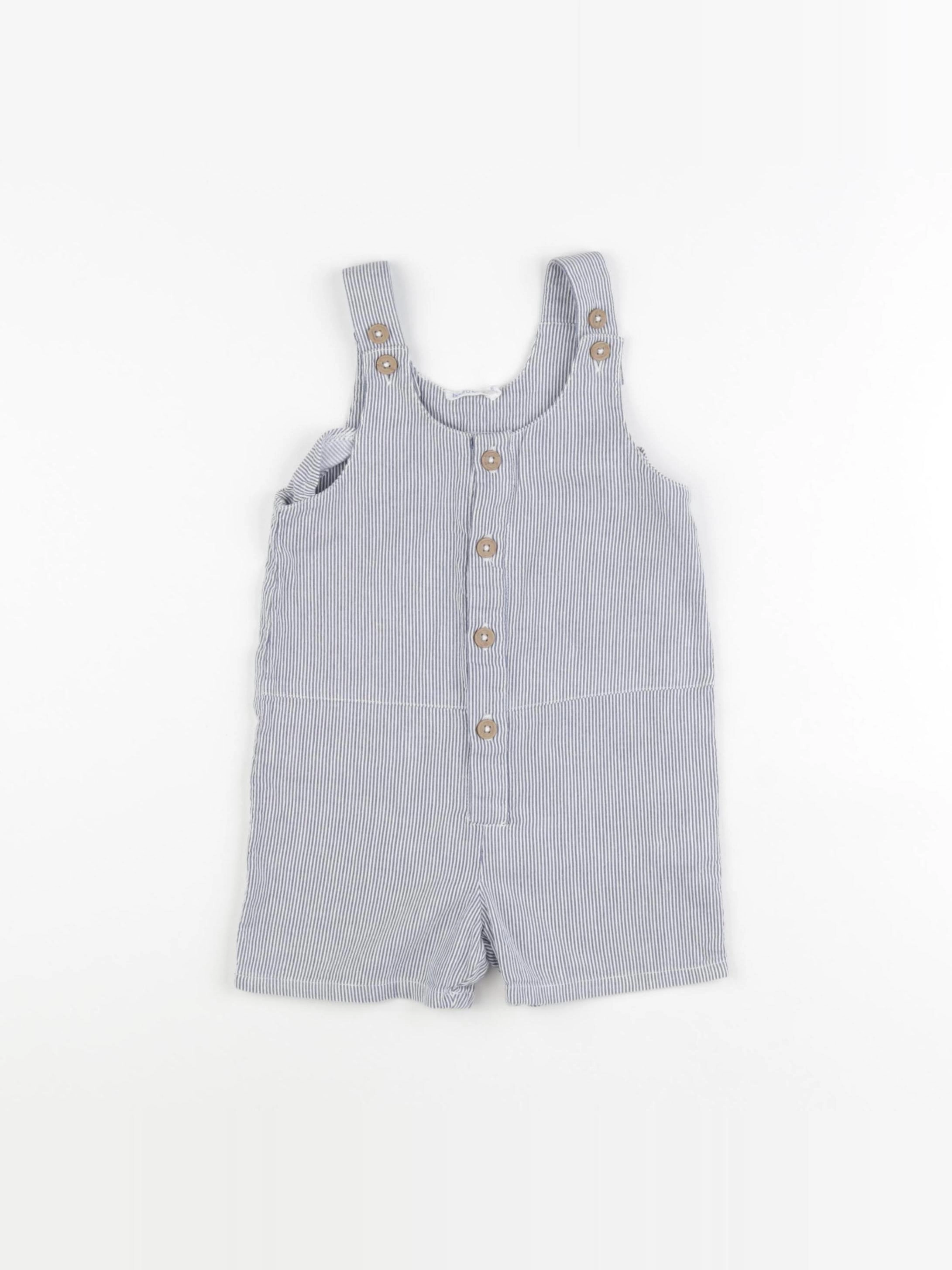 Boutchou - salopette blanc, bleu - 24 mois