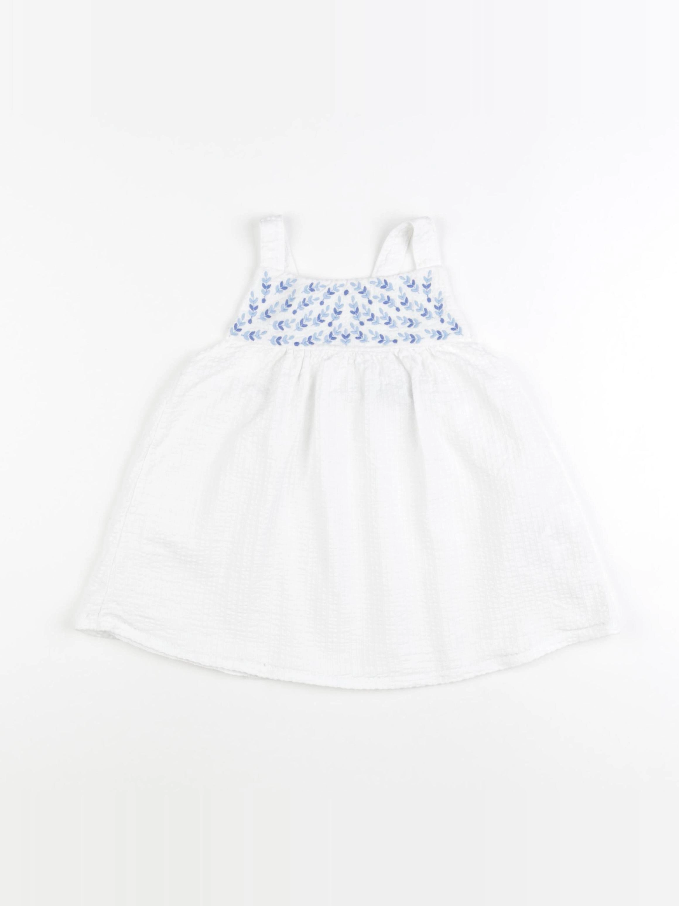 Okaidi - débardeur blanc, bleu - 8 ans