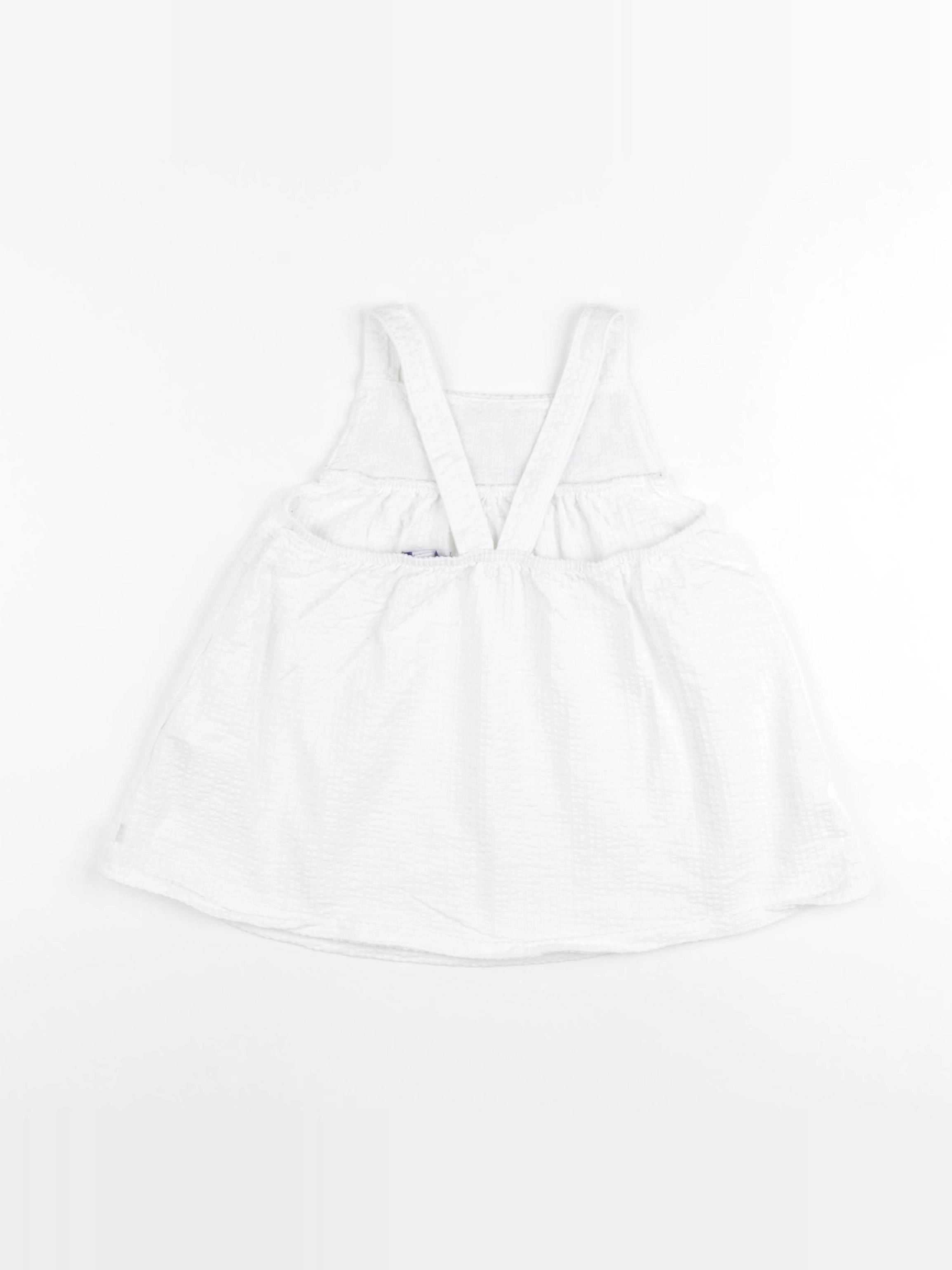 Okaidi - débardeur blanc, bleu - 8 ans