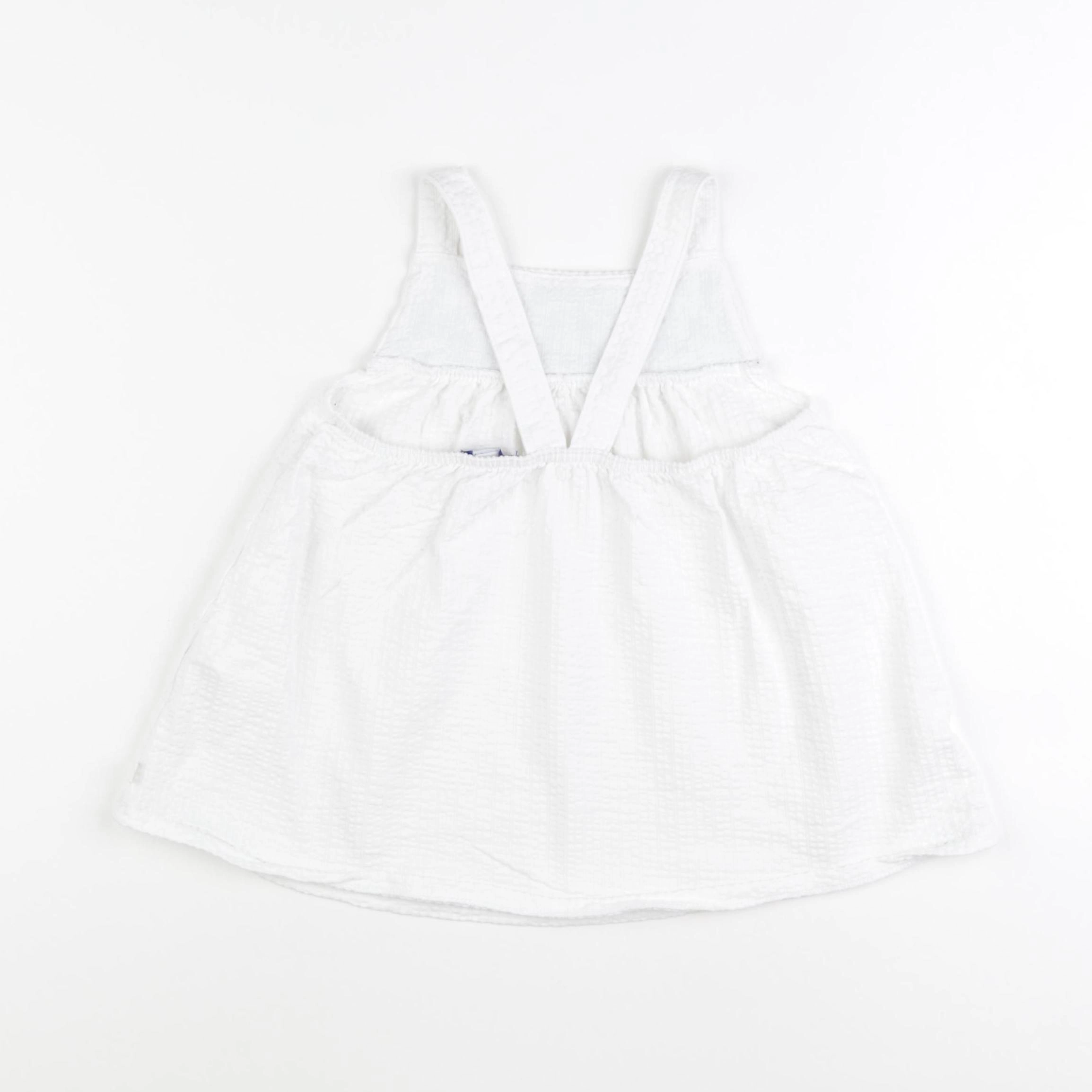 Okaidi - débardeur blanc, bleu - 8 ans