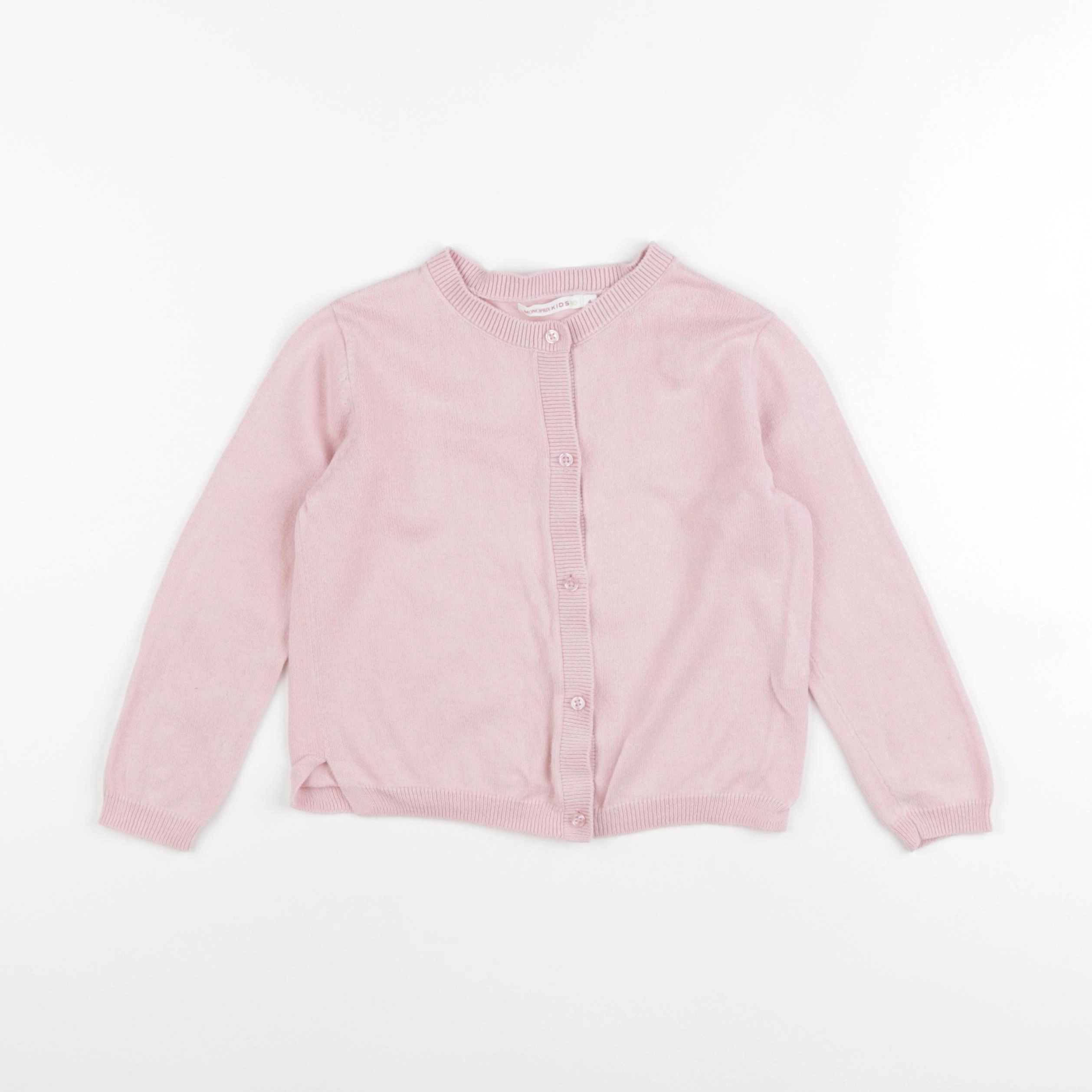 Monoprix - gilet rose - 4 ans