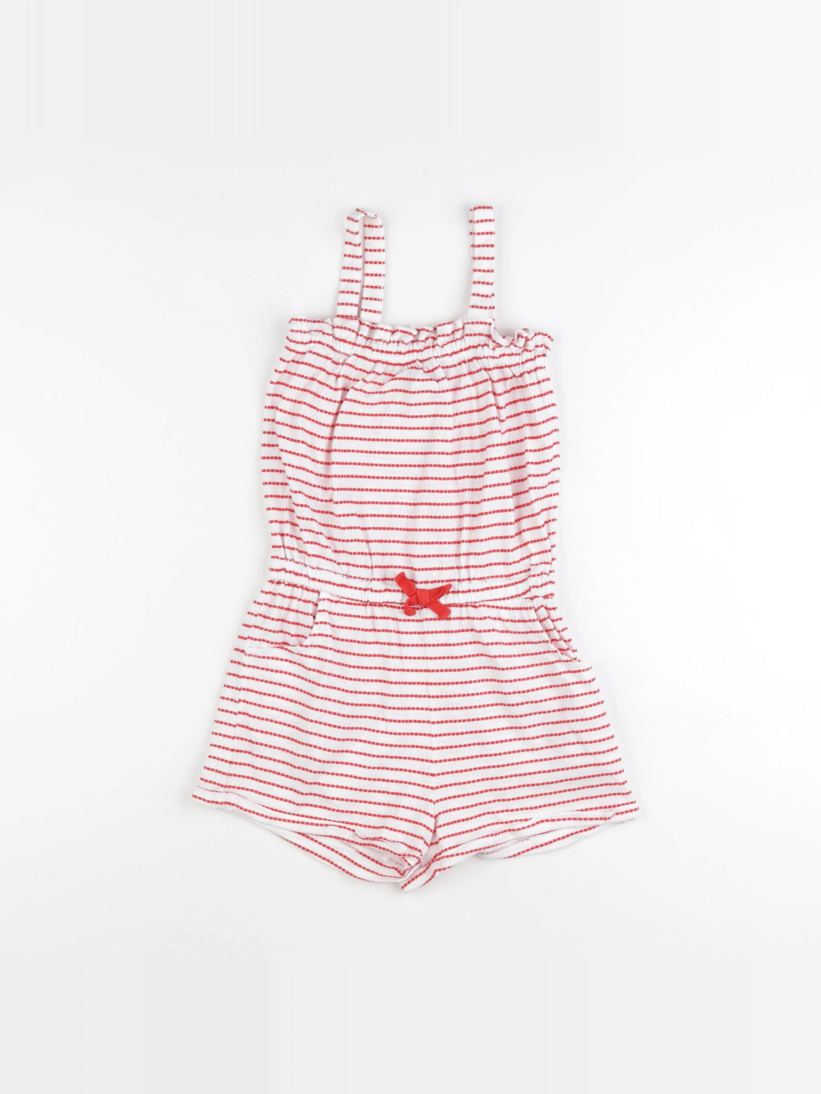 Okaidi - combinaison blanc, rouge - 8 ans