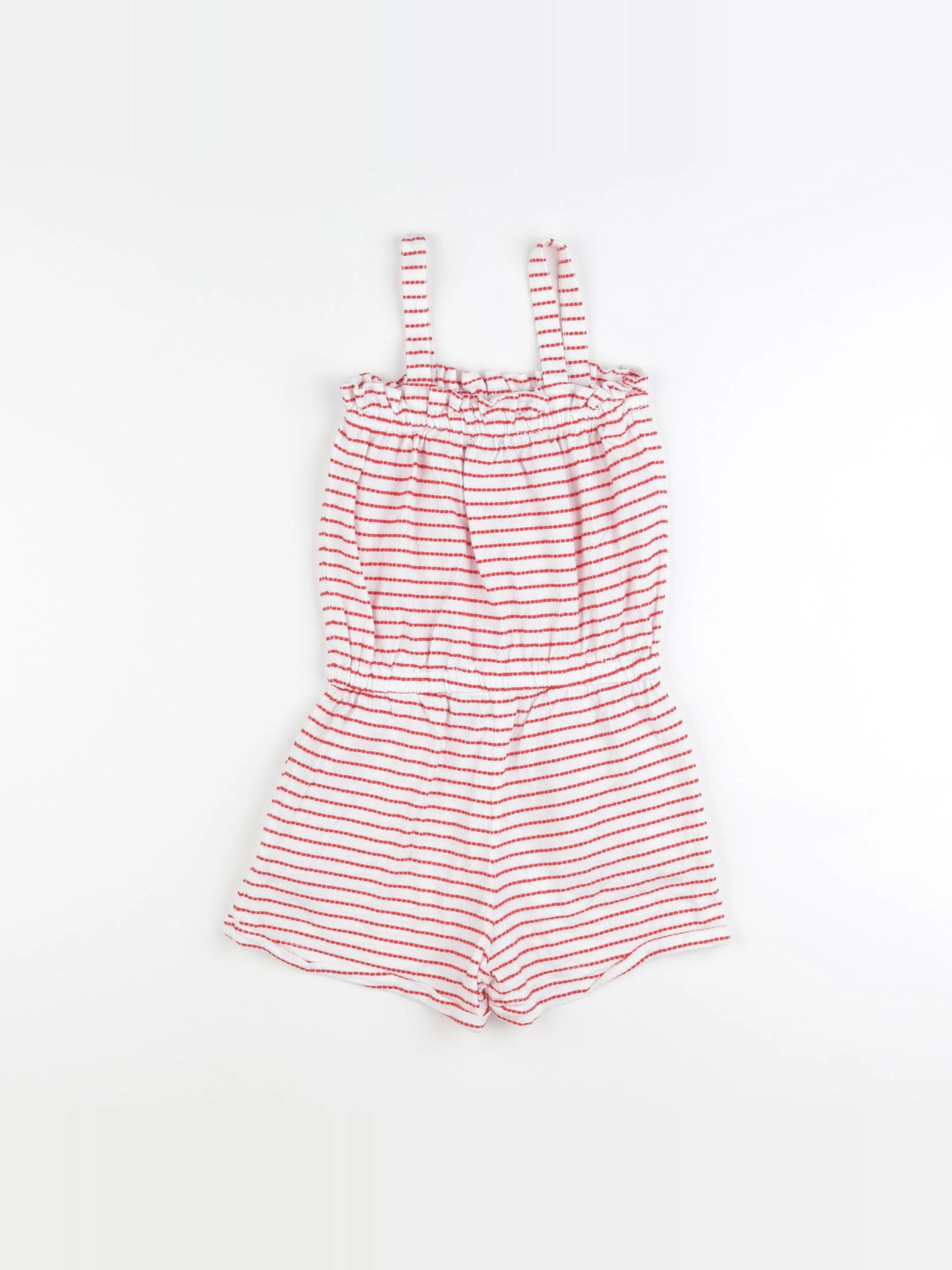 Okaidi - combinaison blanc, rouge - 8 ans