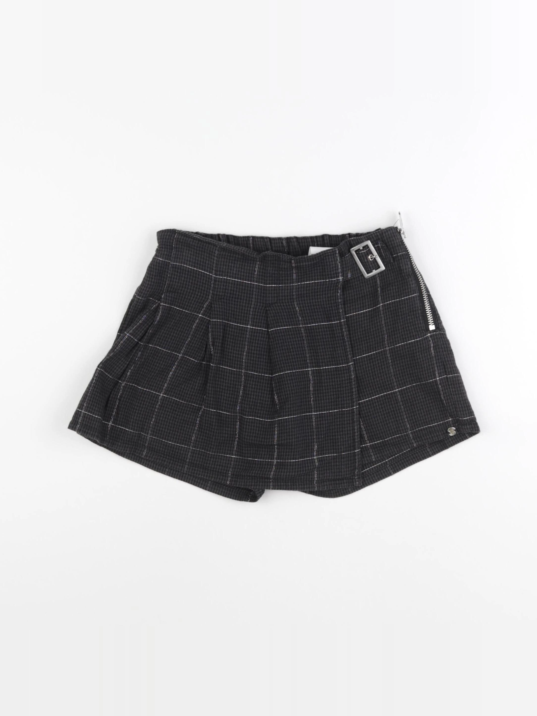 IKKS - jupe short gris, noir - 8 ans