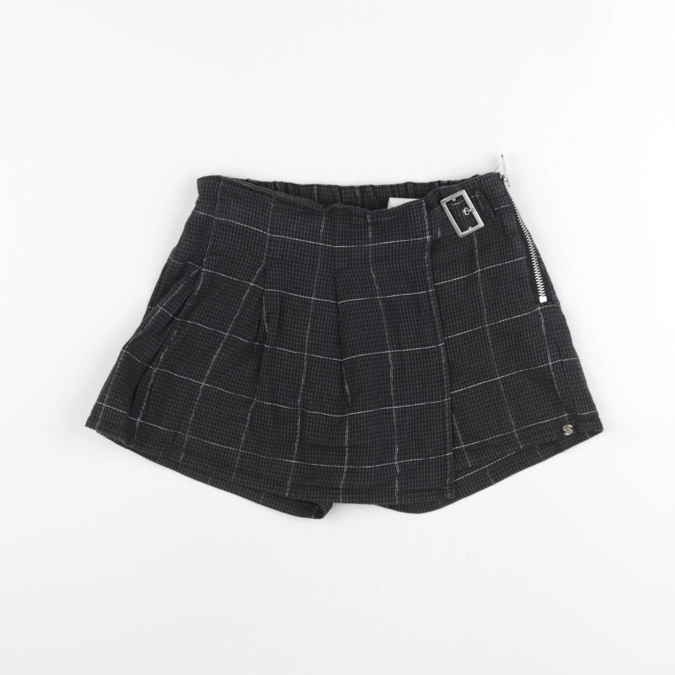 IKKS - jupe short gris, noir - 8 ans