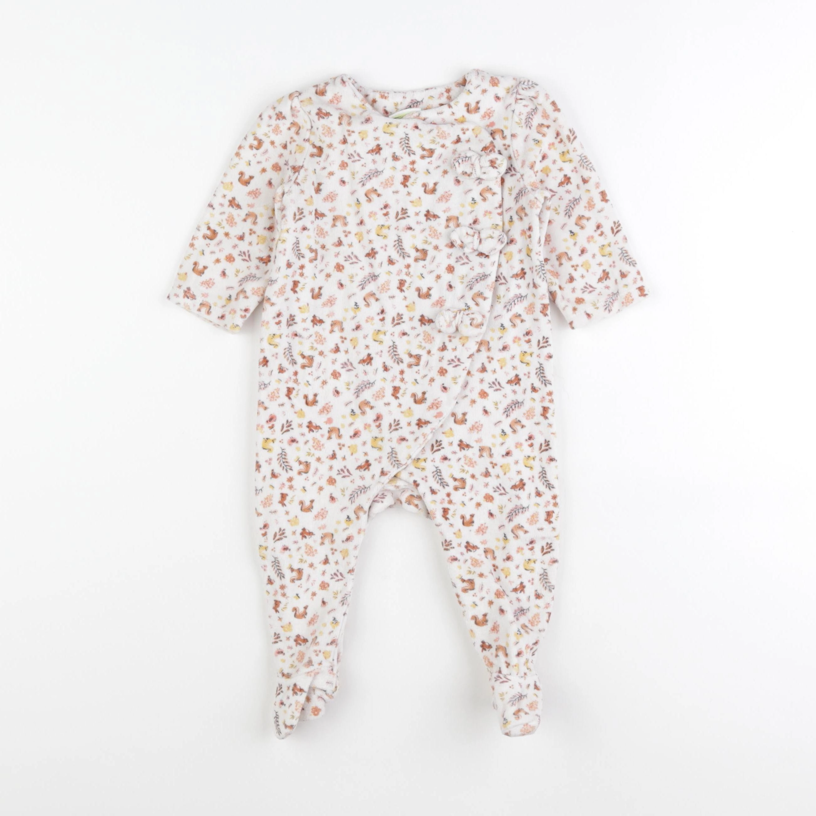 Tape à l'oeil - pyjama velours multicolore - 6 mois
