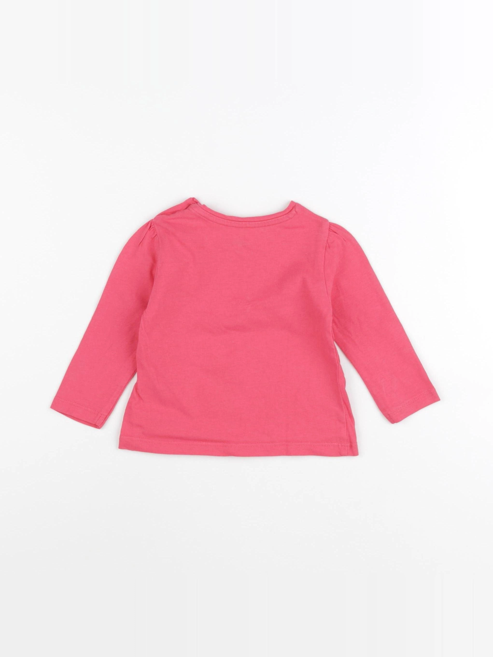 Vertbaudet - tee-shirt rose - 6 mois
