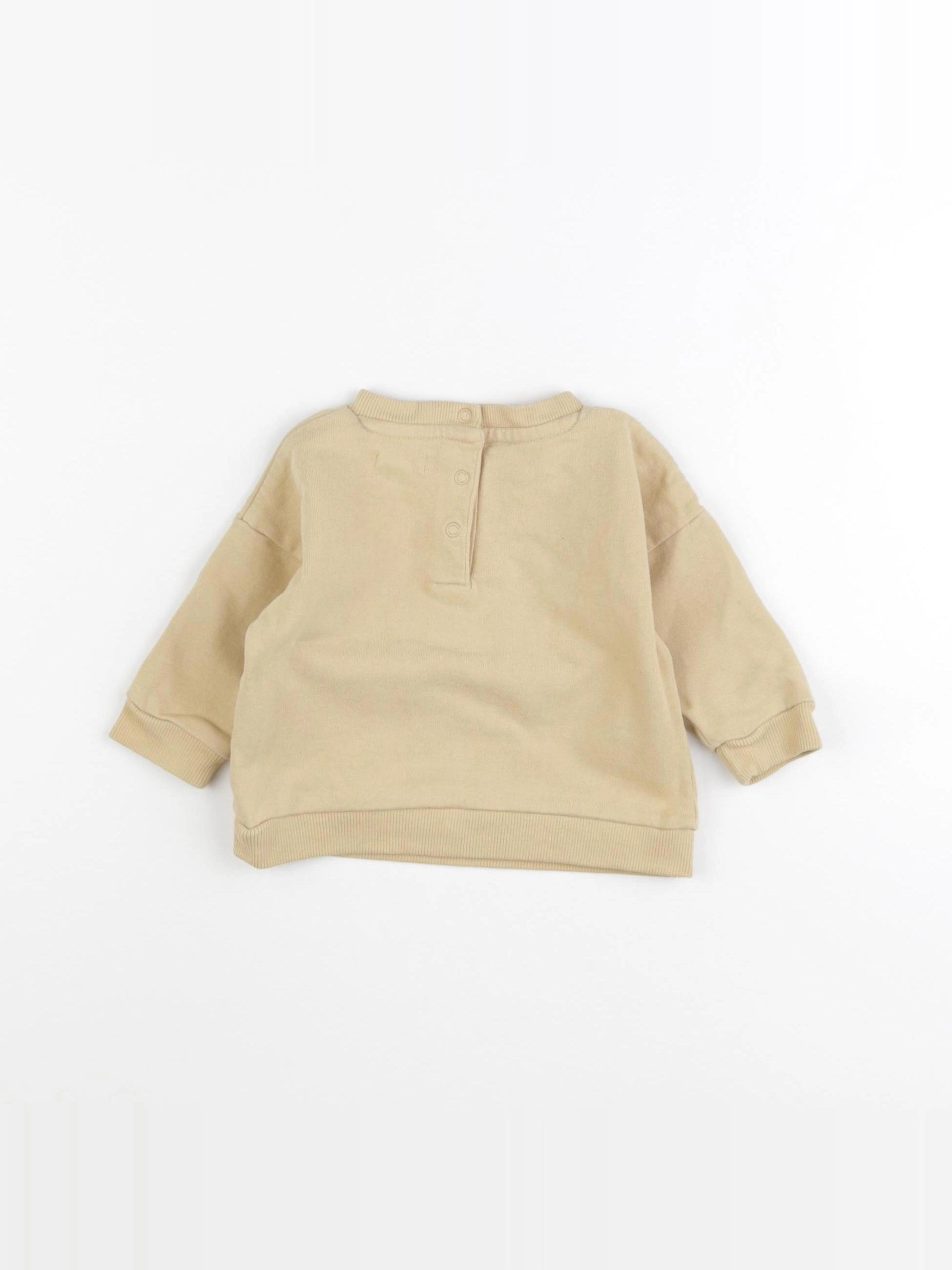 Vertbaudet - sweat jaune - 6 mois