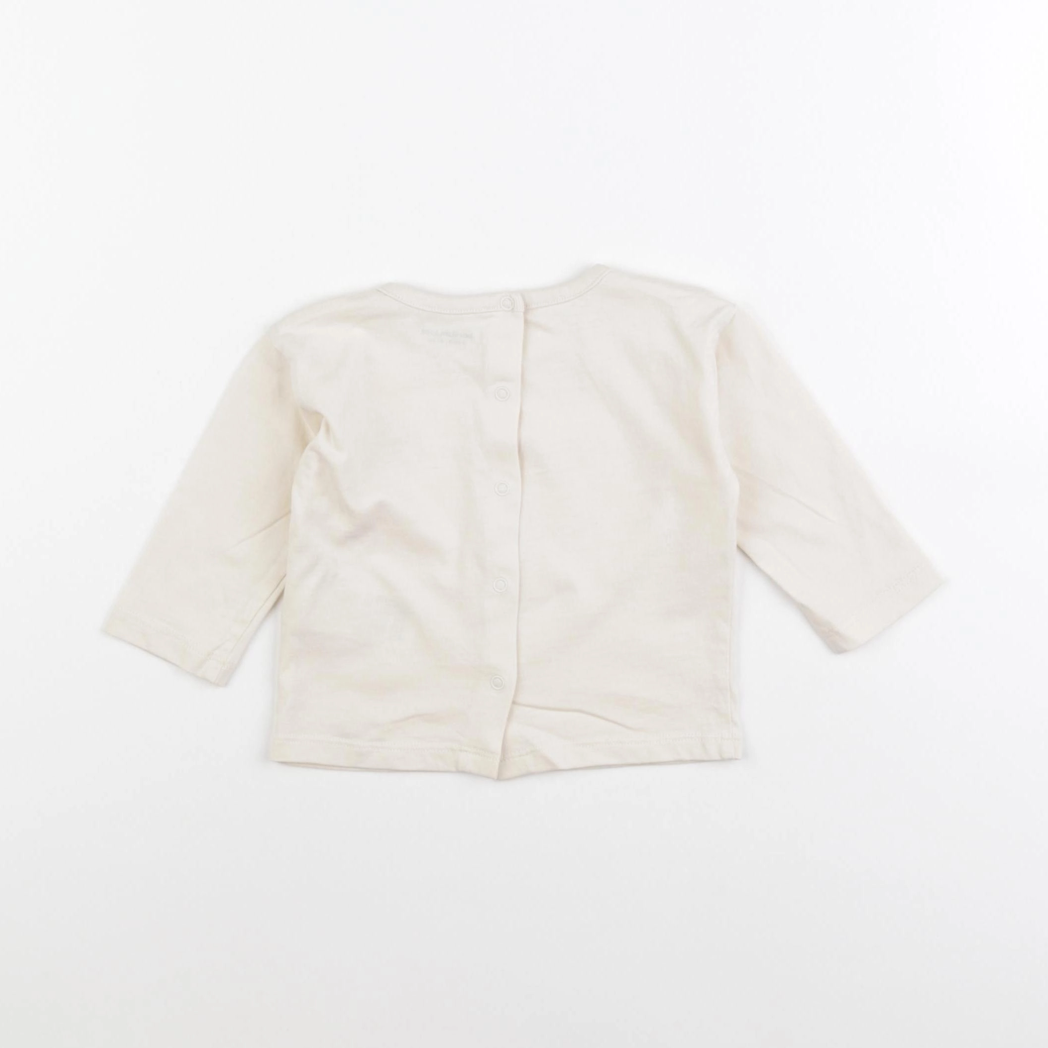 Vertbaudet - tee-shirt beige - 6 mois
