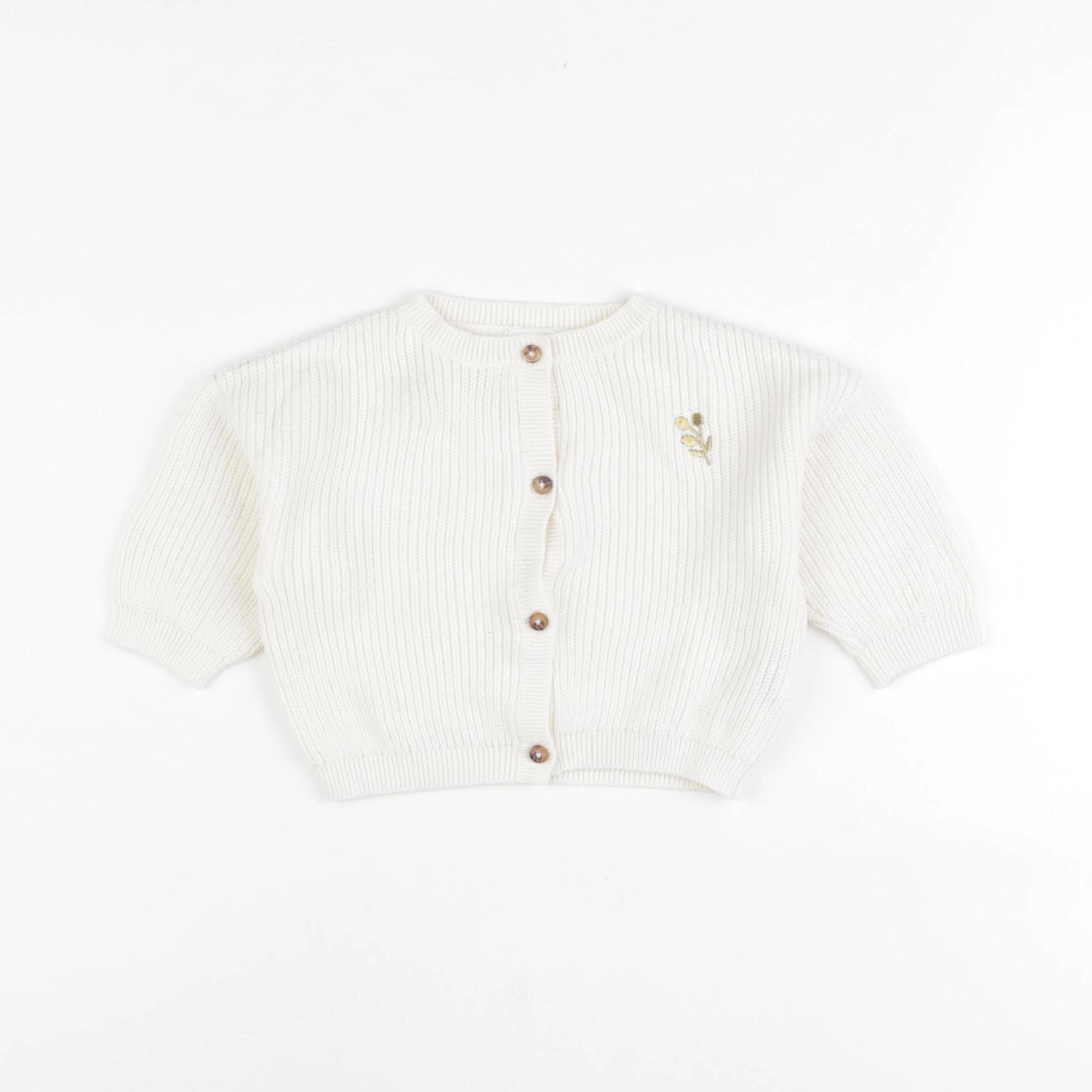 Vertbaudet - gilet blanc - 9 mois