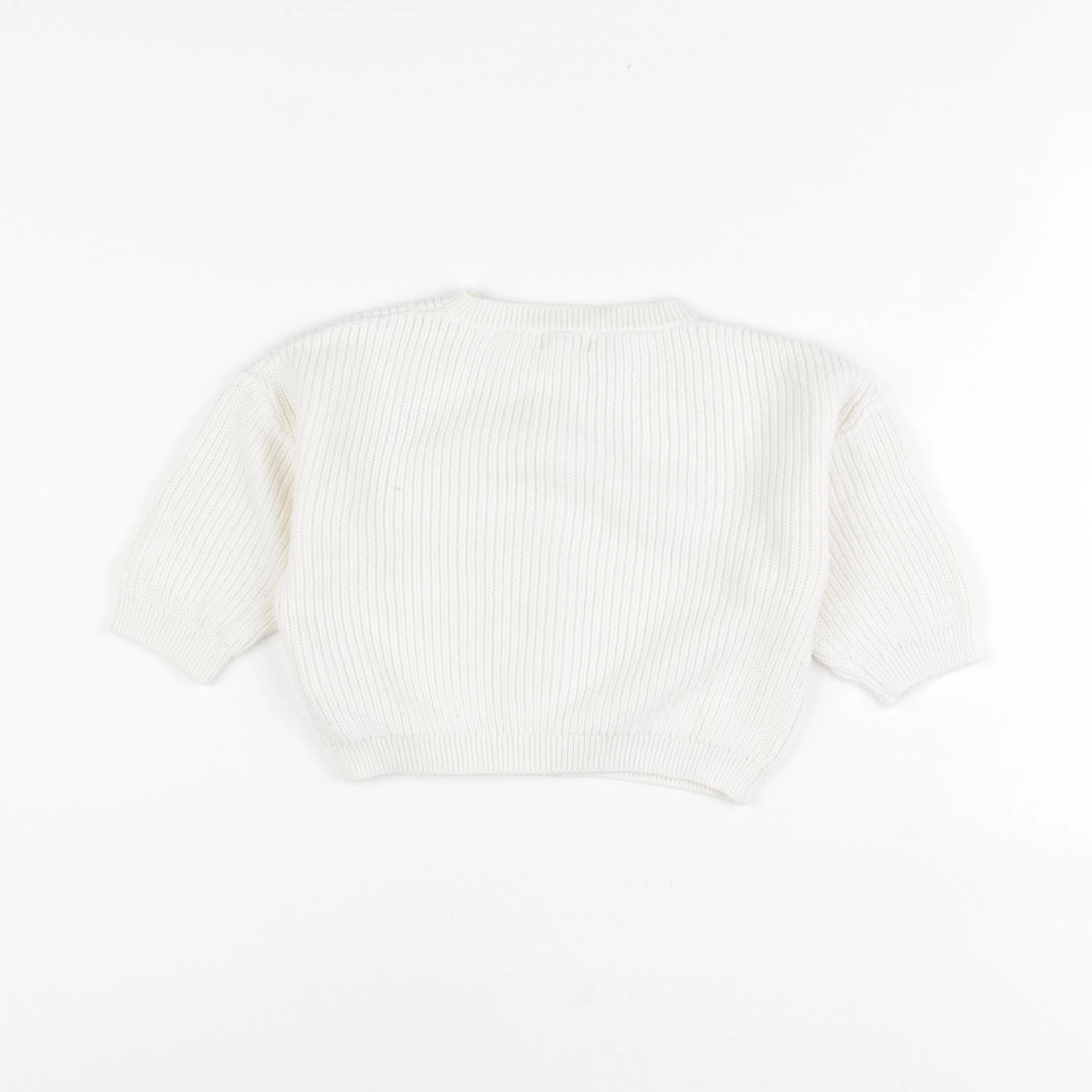 Vertbaudet - gilet blanc - 9 mois