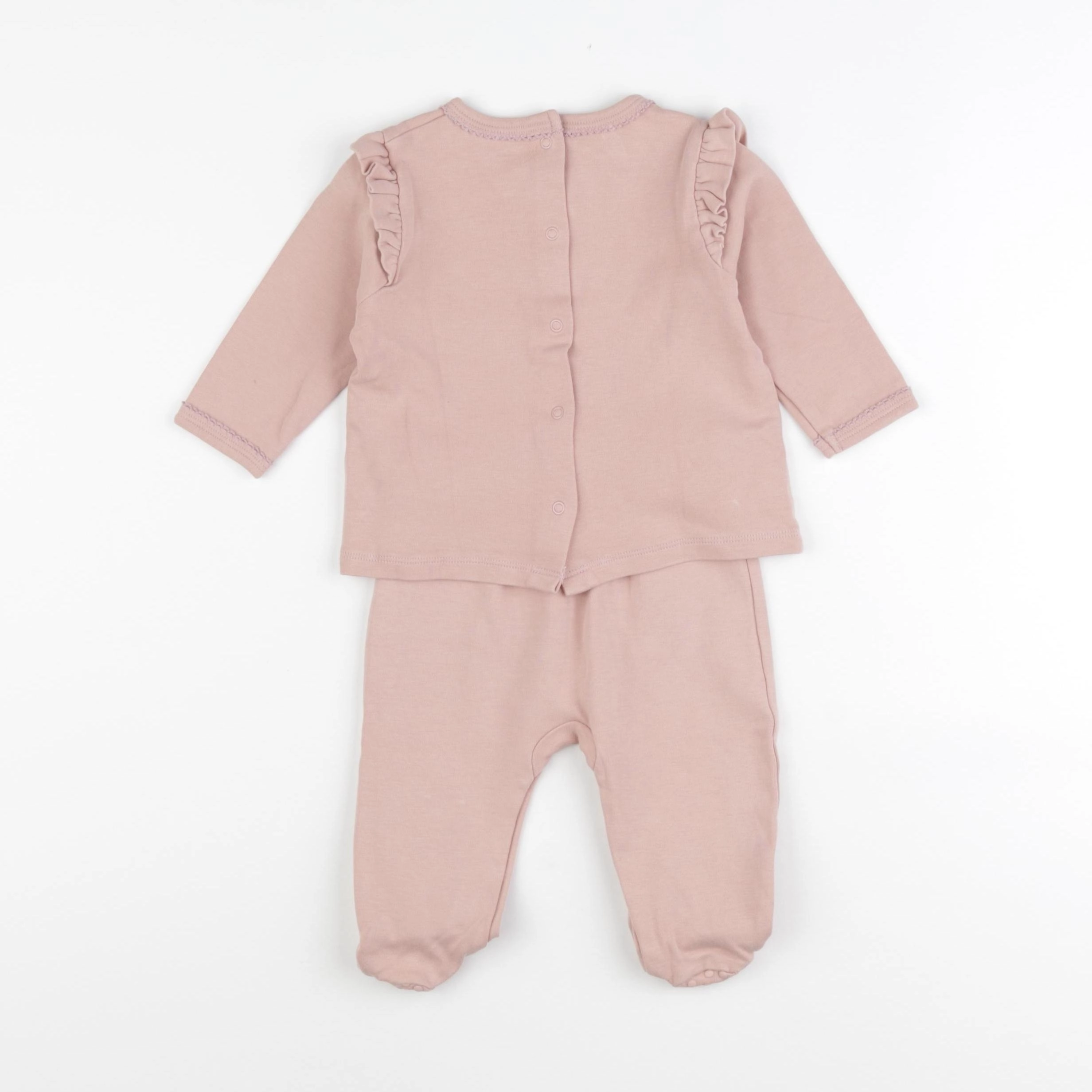 Vertbaudet - pyjama coton rose - 9 mois