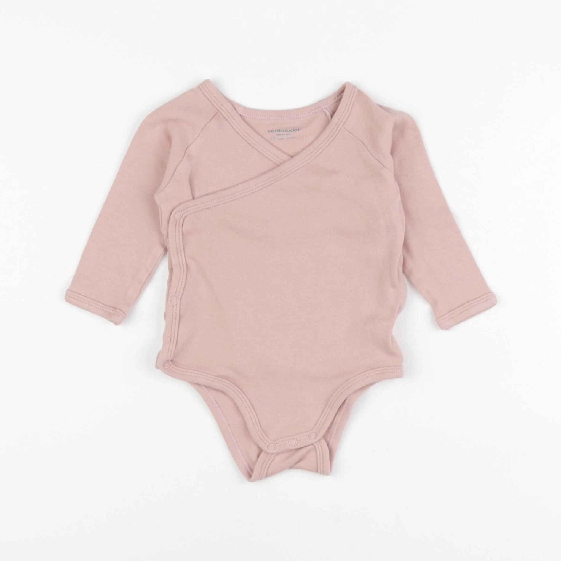 Vertbaudet - body rose - 12 mois