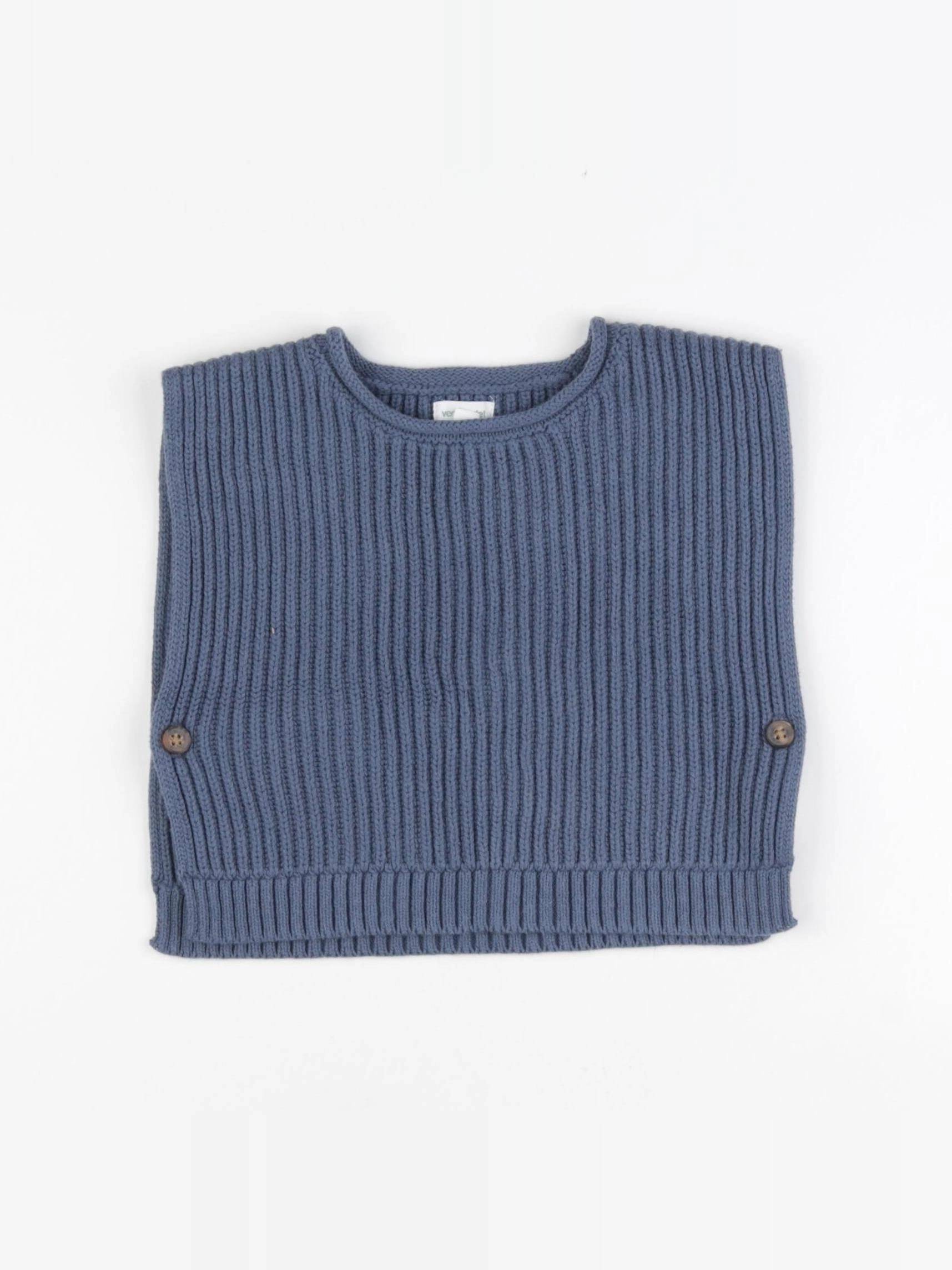 Vertbaudet - pull bleu - 12 mois