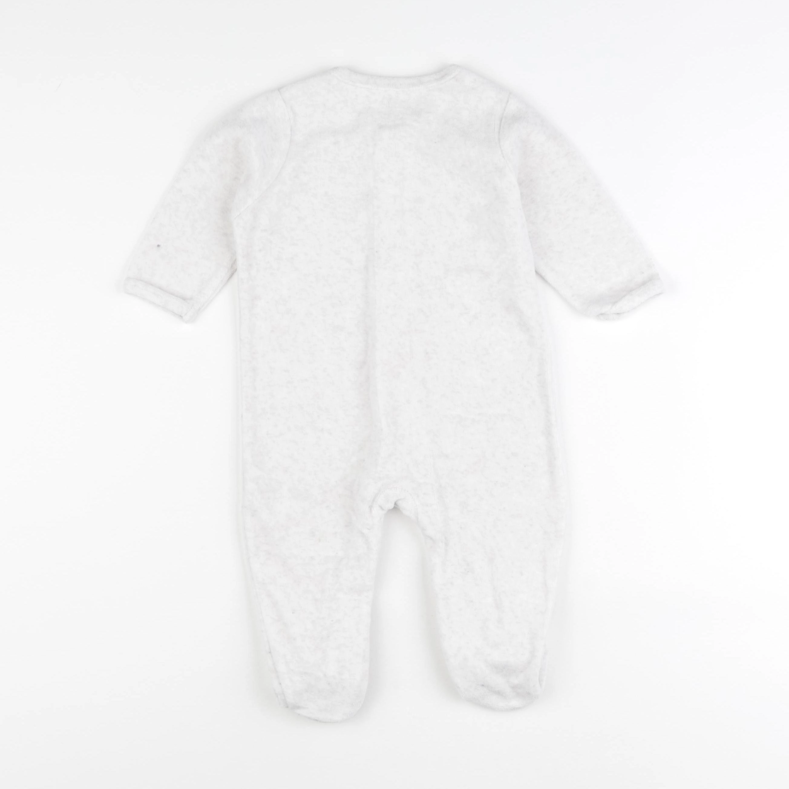 Vertbaudet - pyjama velours blanc, gris - 12 mois