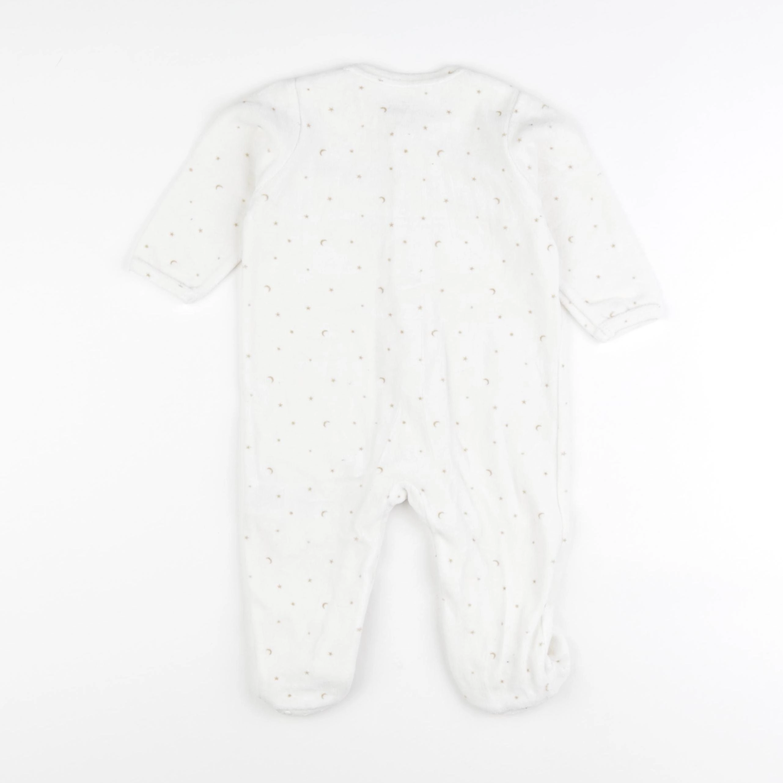 Vertbaudet - pyjama velours blanc, or - 12 mois