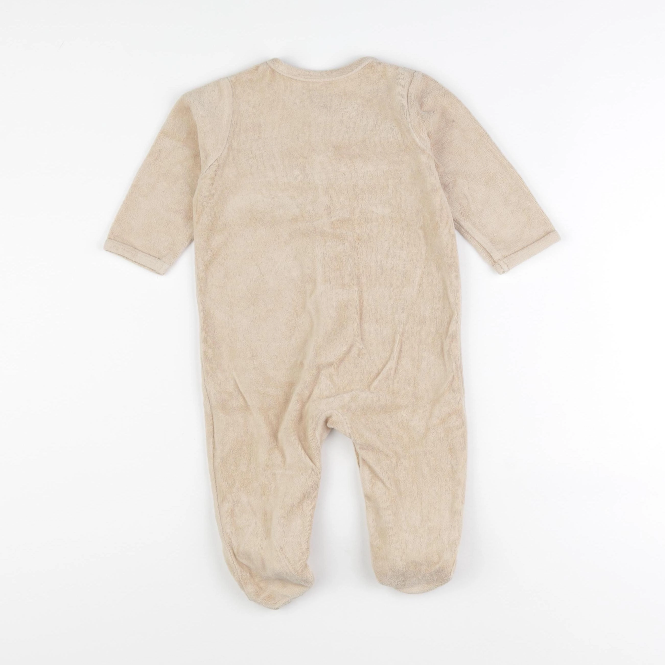 Vertbaudet - pyjama velours beige - 12 mois