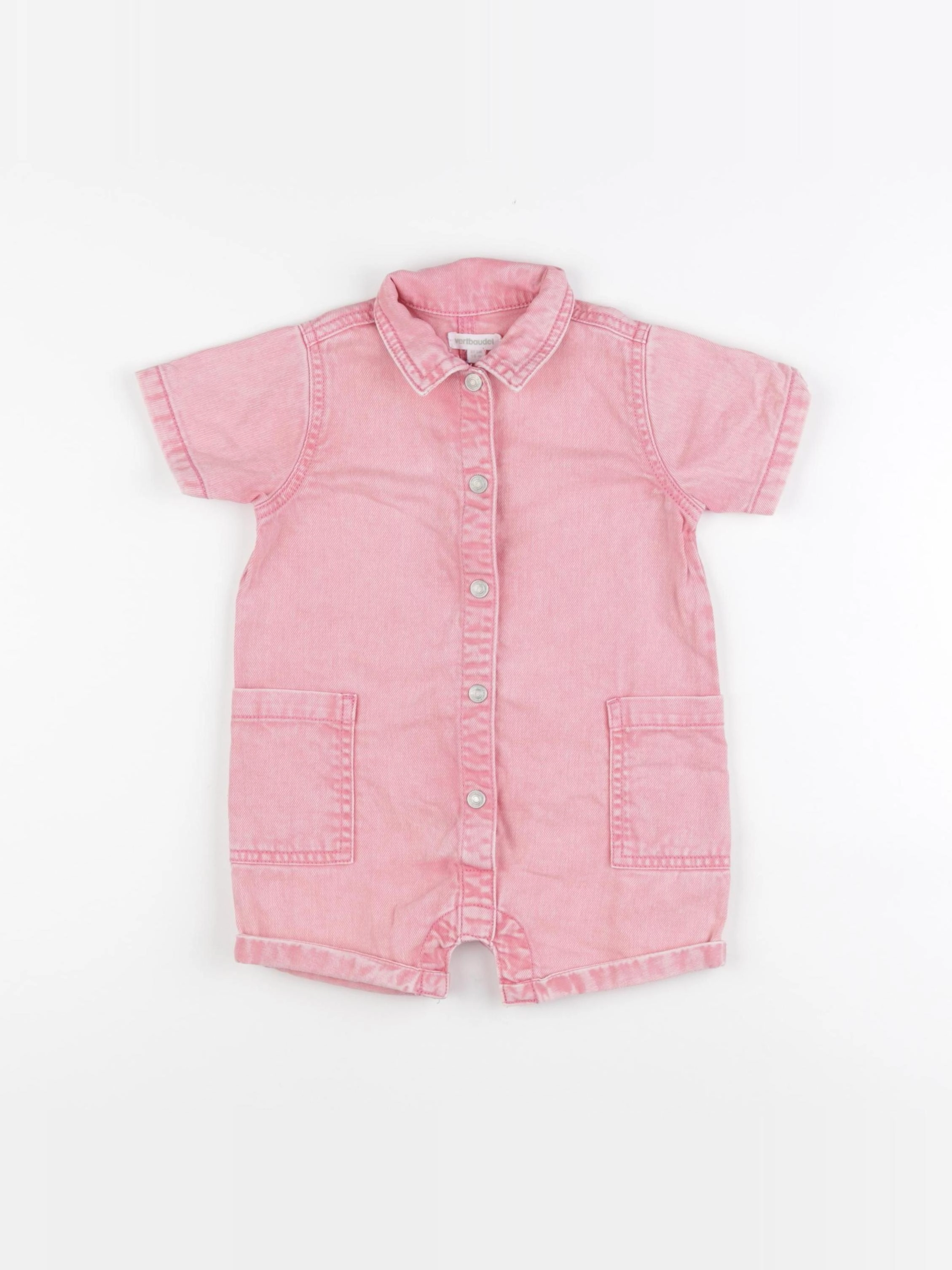 Vertbaudet - combinaison rose - 18 mois