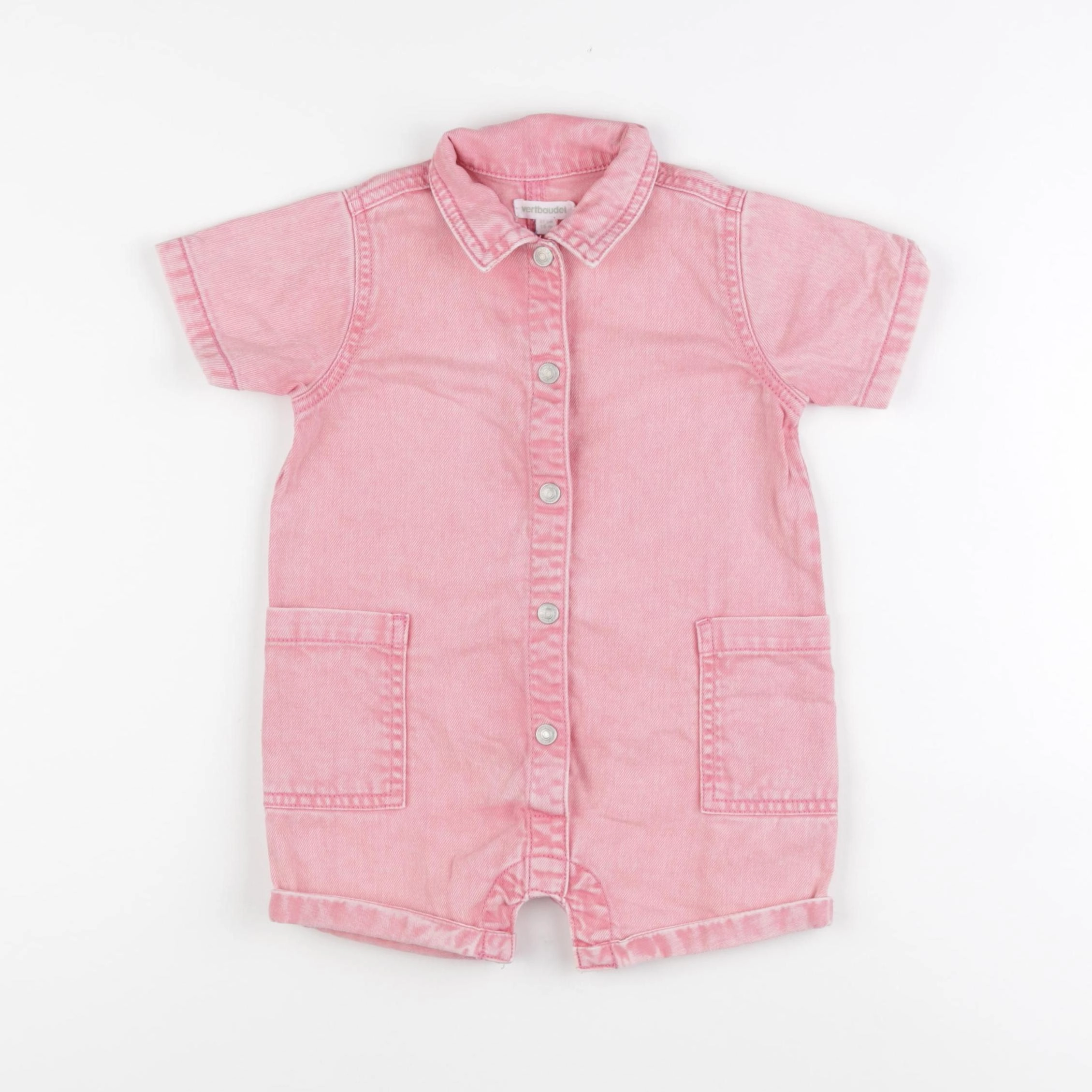 Vertbaudet - combinaison rose - 18 mois
