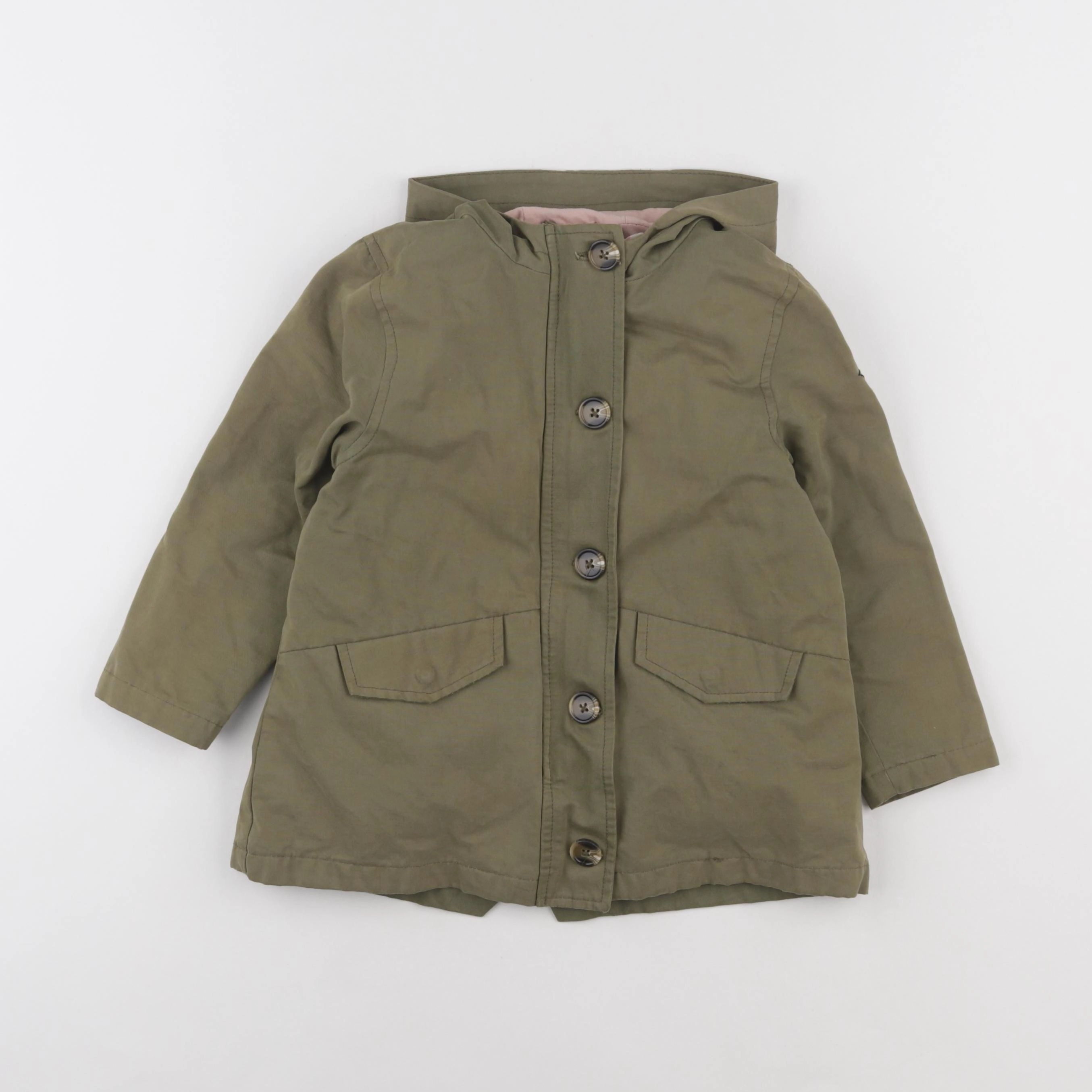 Vertbaudet - manteau vert - 4 ans