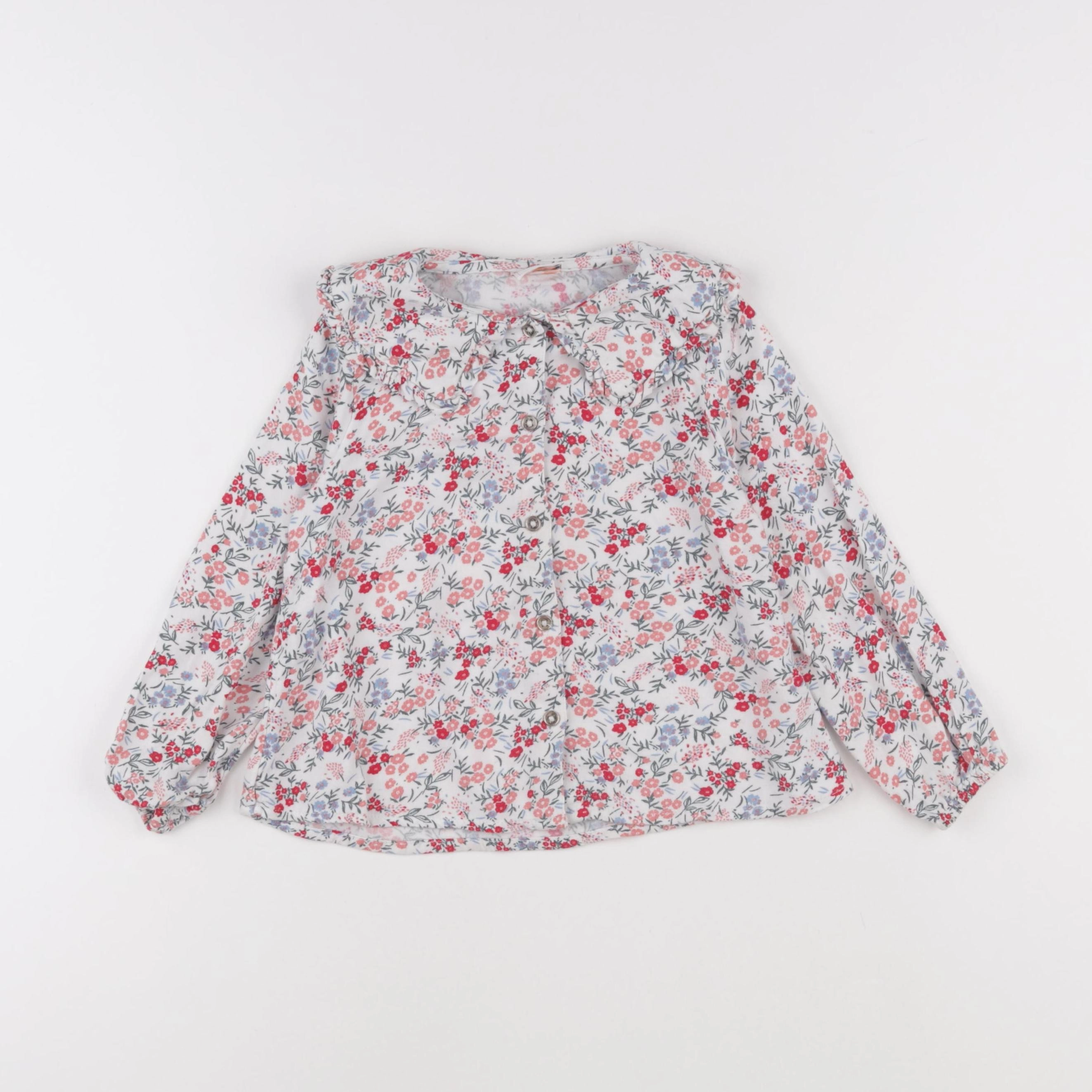 Tape à l'oeil - blouse blanc, rose - 3 ans