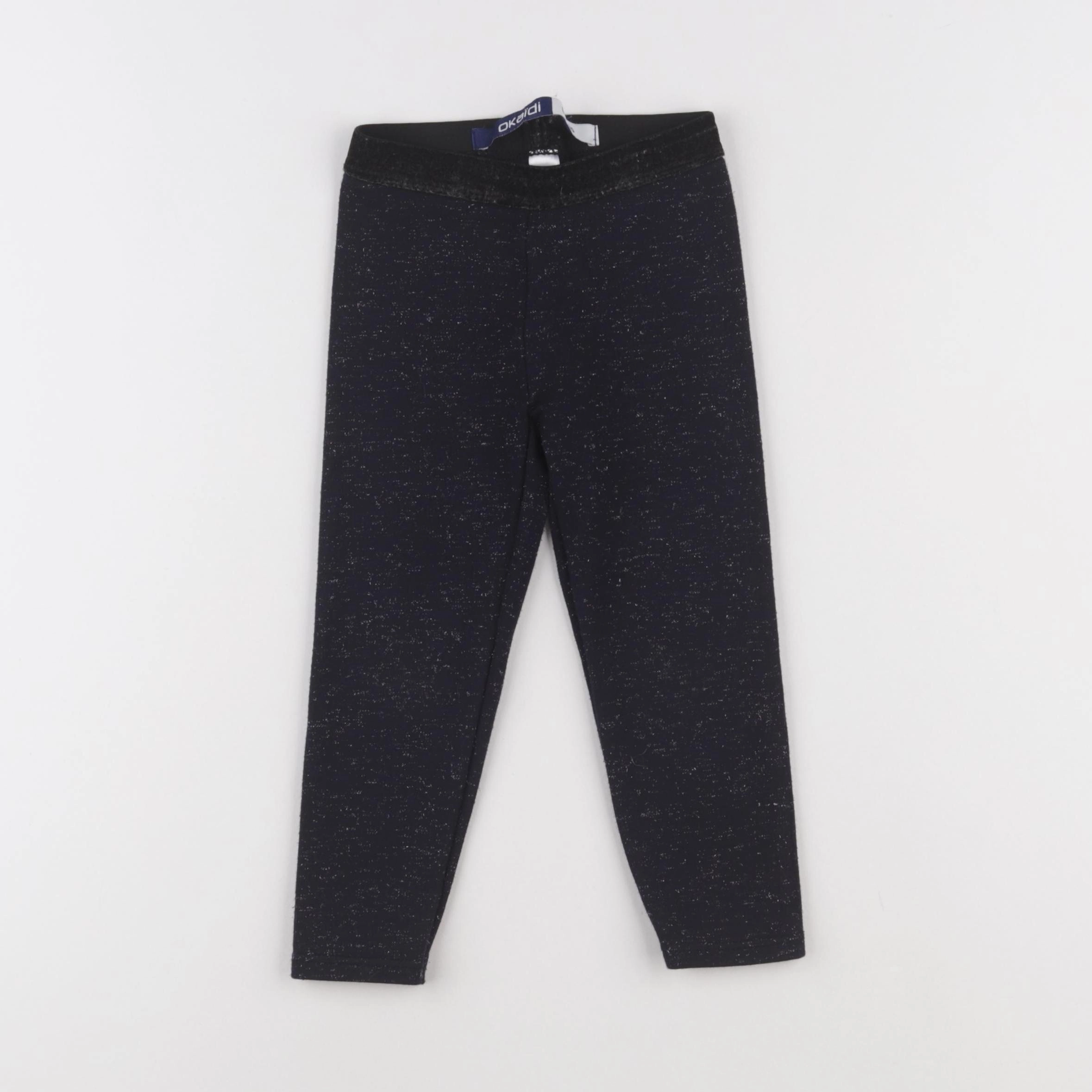 Okaidi - legging bleu, argent - 4 ans