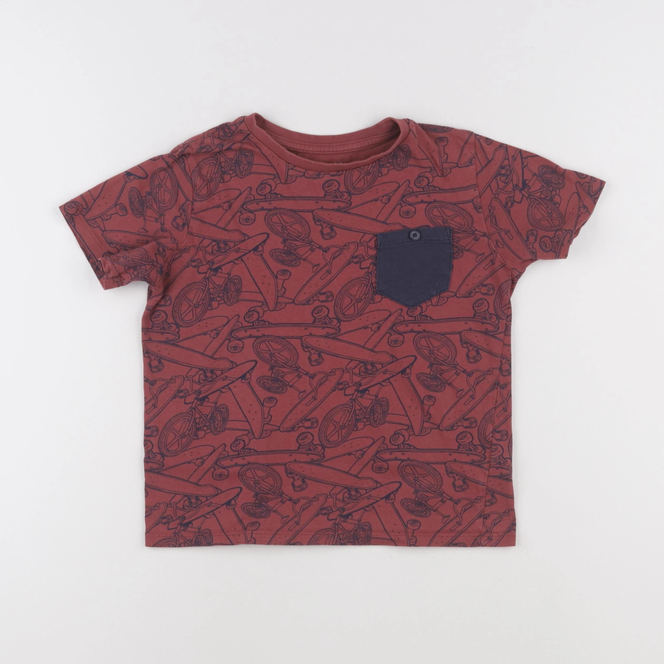 Vertbaudet - tee-shirt rouge - 8 ans