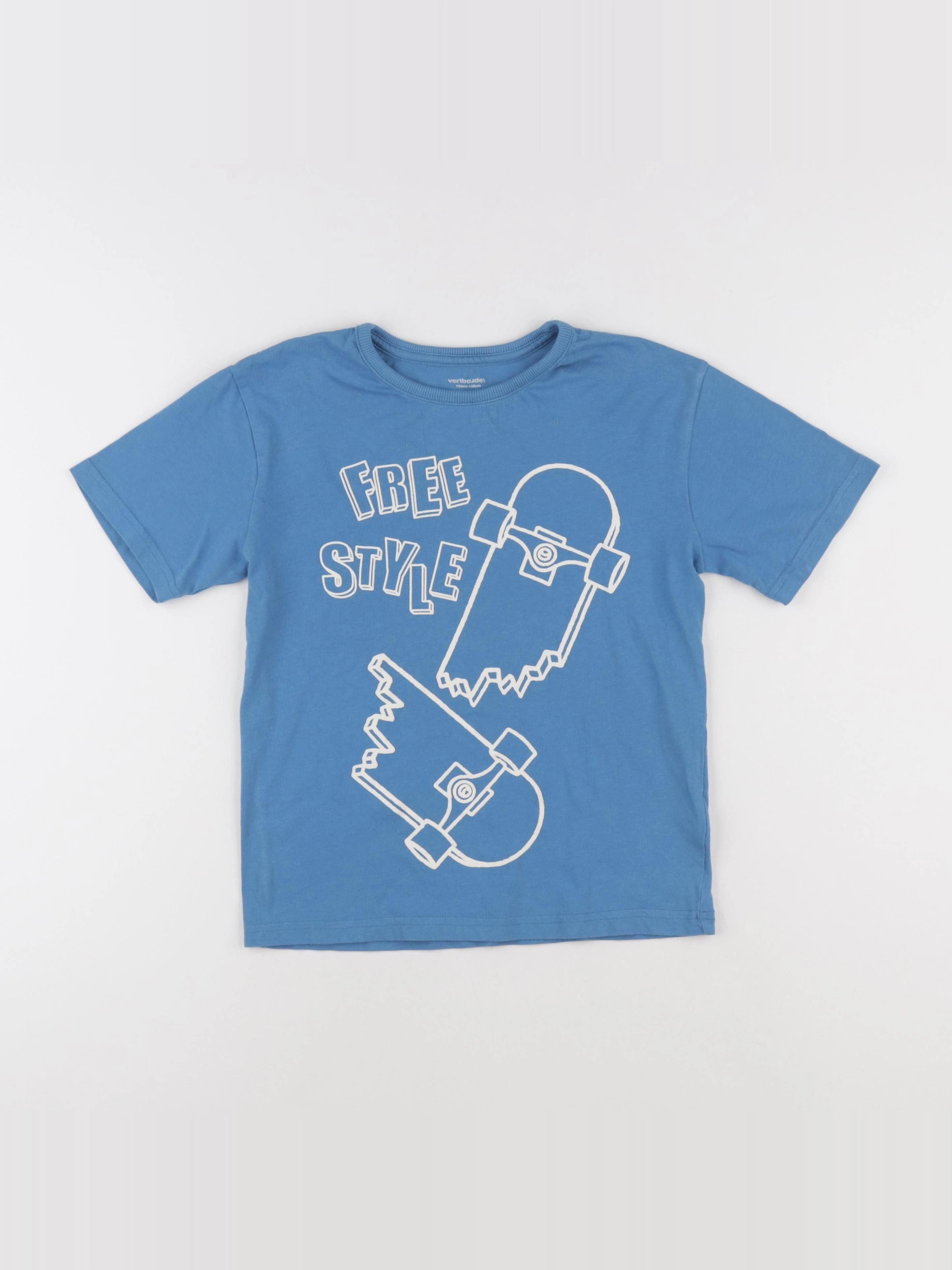 Vertbaudet - tee-shirt bleu - 10 ans