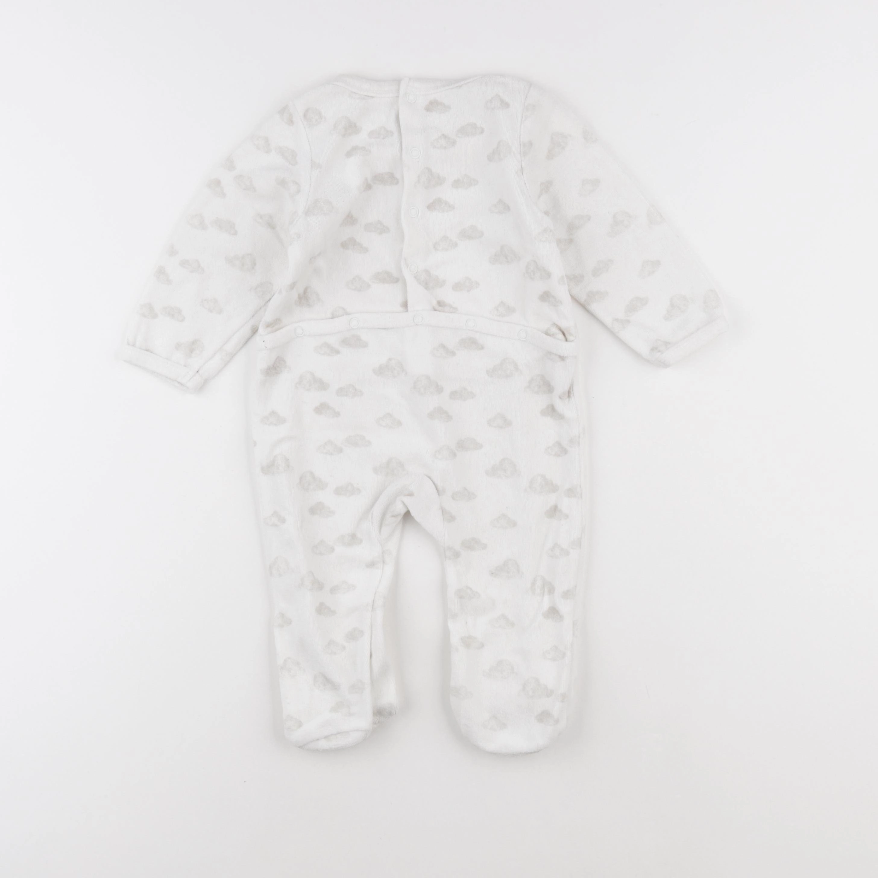 Bouchara - pyjama velours blanc - 12 mois