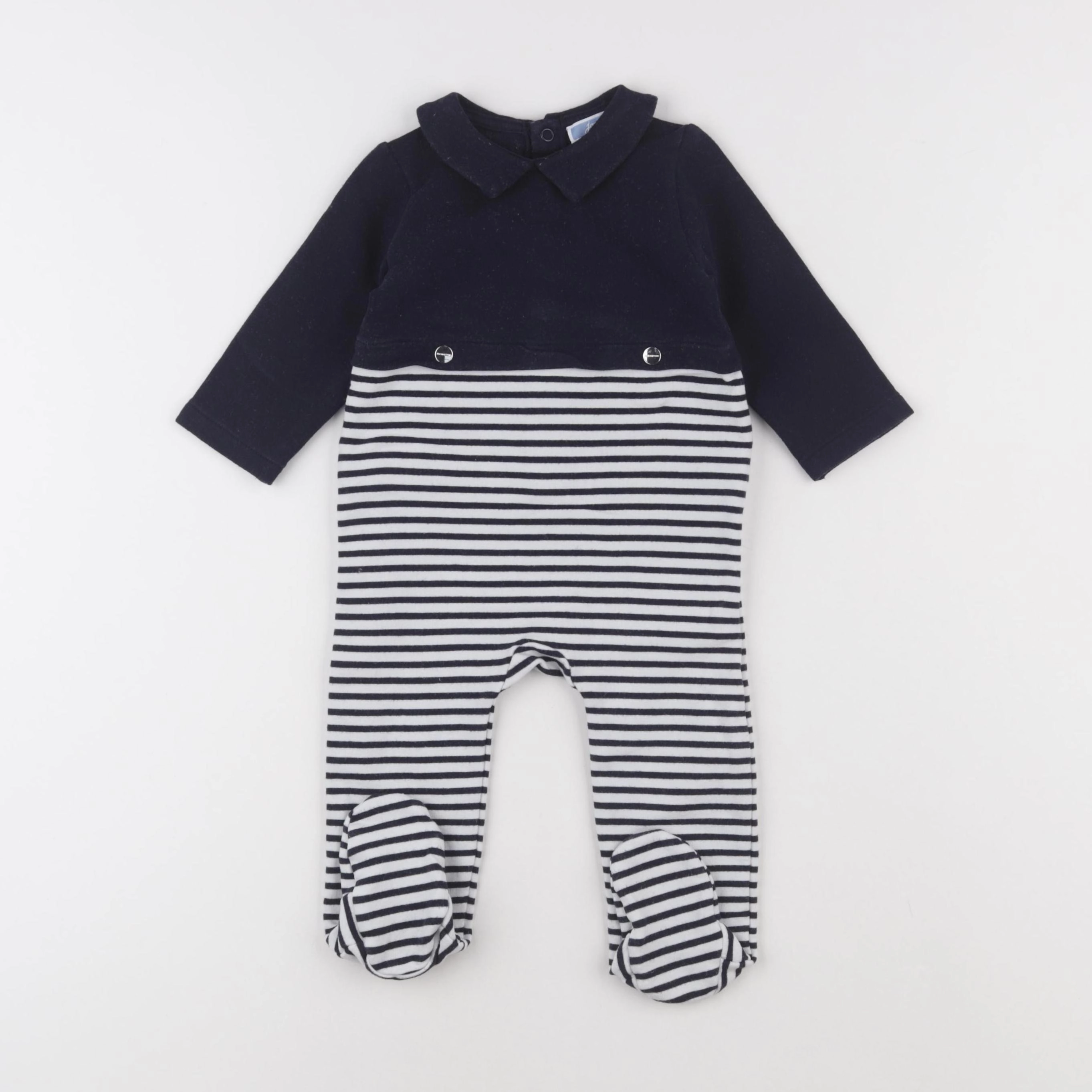 Jacadi - pyjama coton bleu - 12 mois