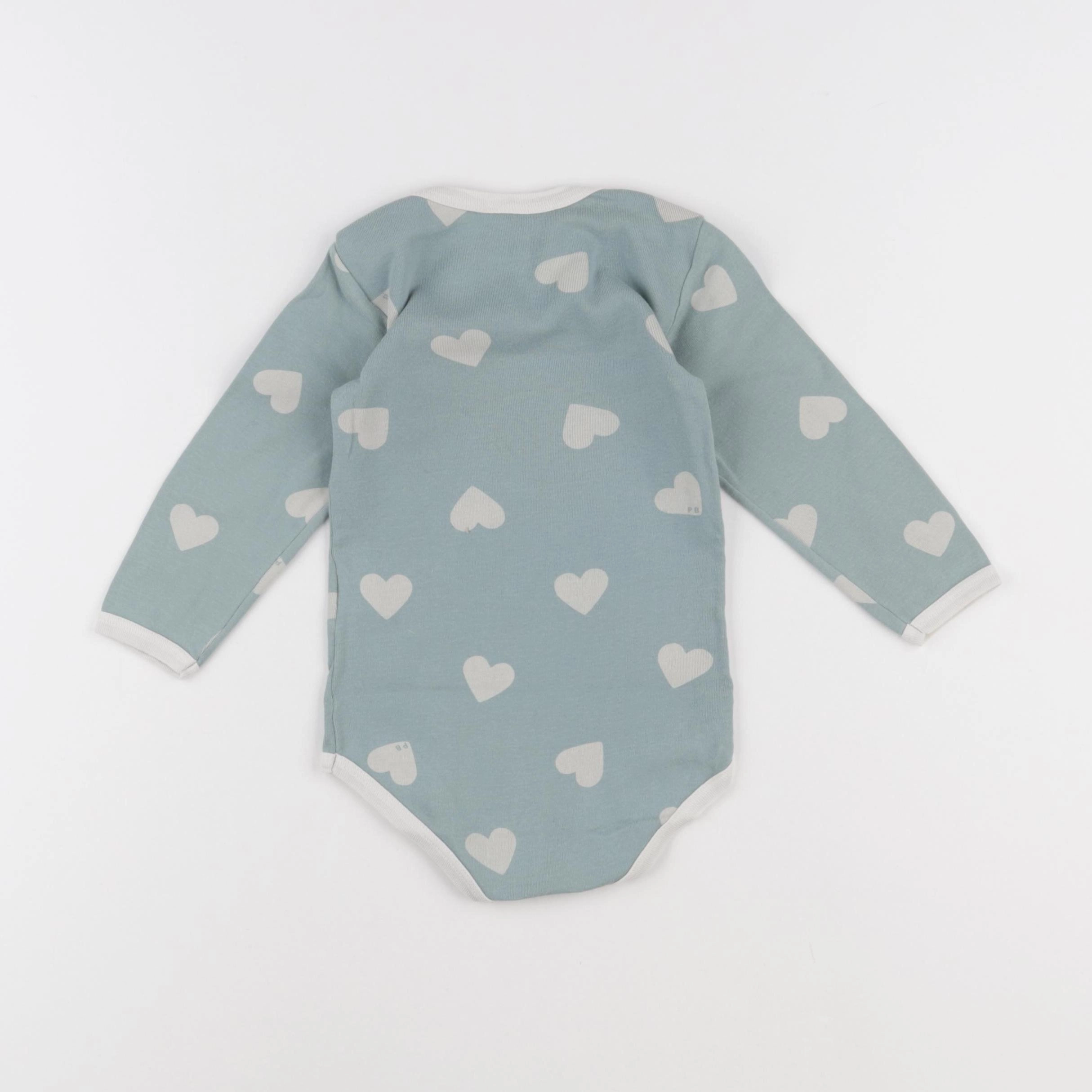 Petit Bateau - body vert - 18 mois