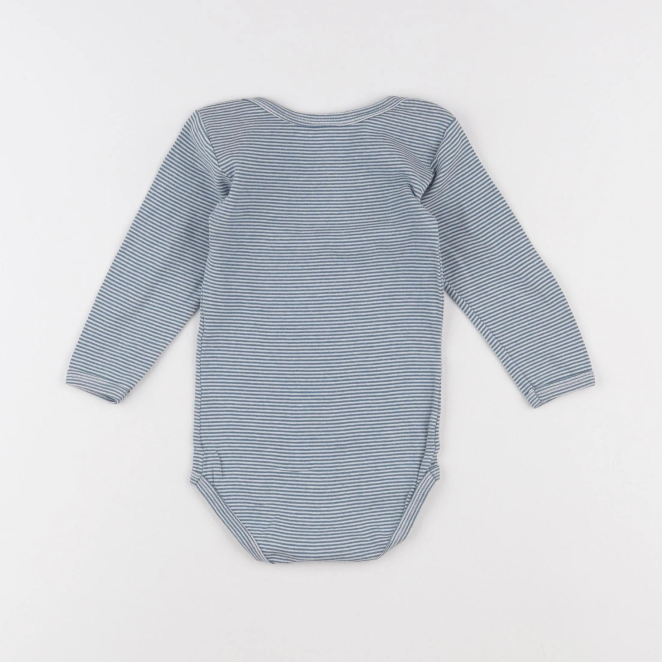 Petit Bateau - body vert, blanc - 18 mois