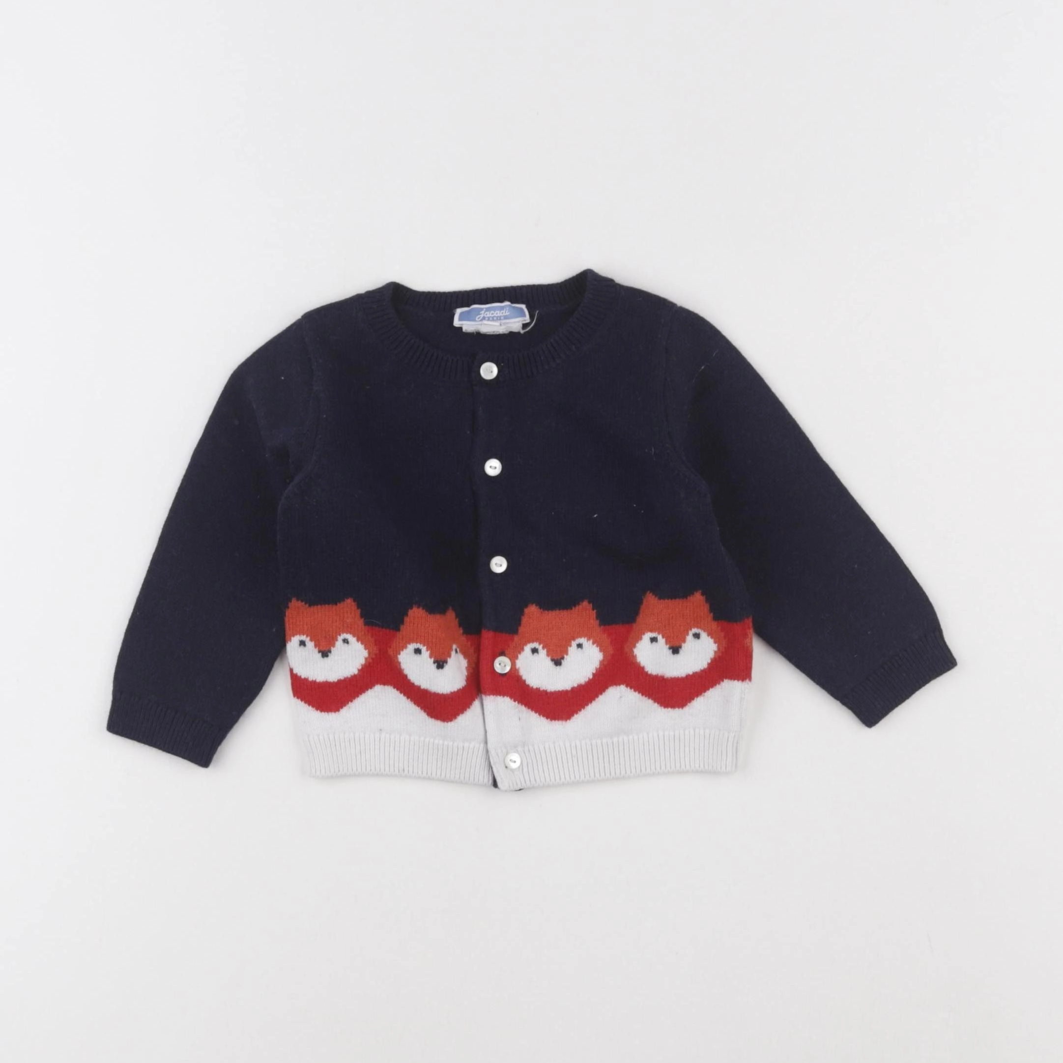 Jacadi - gilet bleu - 12 mois