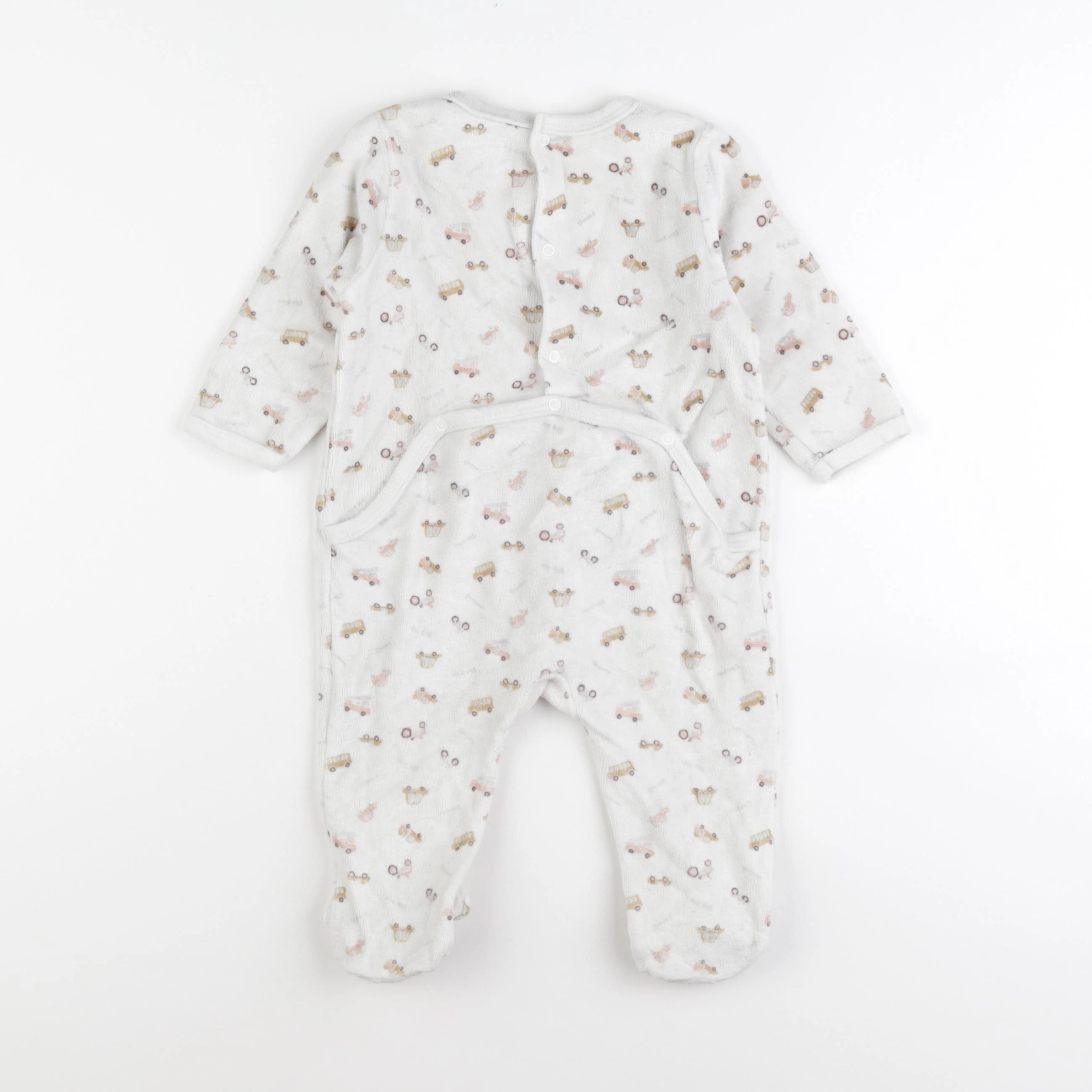 Vertbaudet - pyjama velours beige - 12 mois