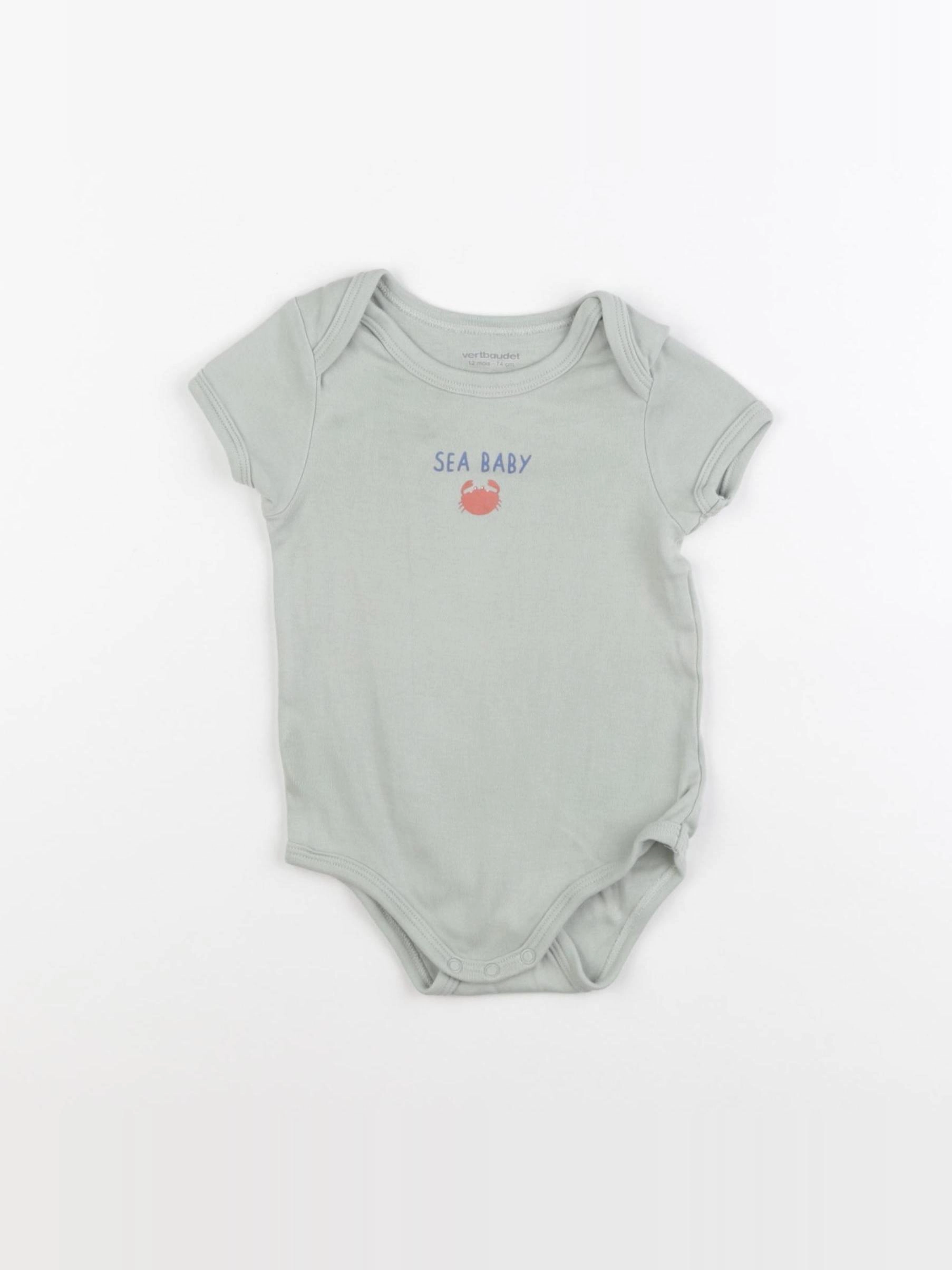 Vertbaudet - body vert - 12 mois