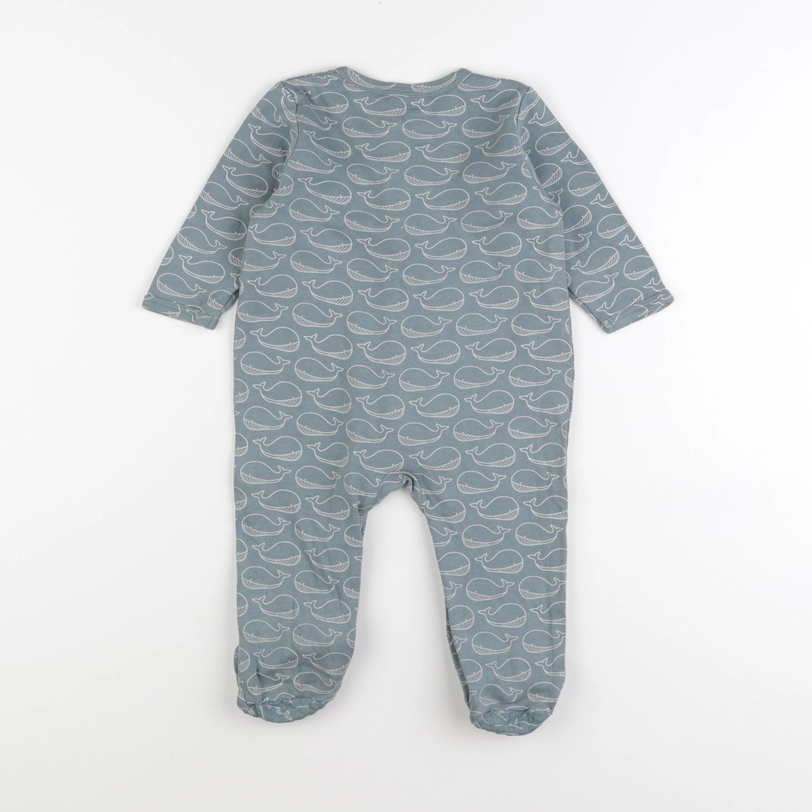 Vertbaudet - pyjama coton bleu - 12 mois