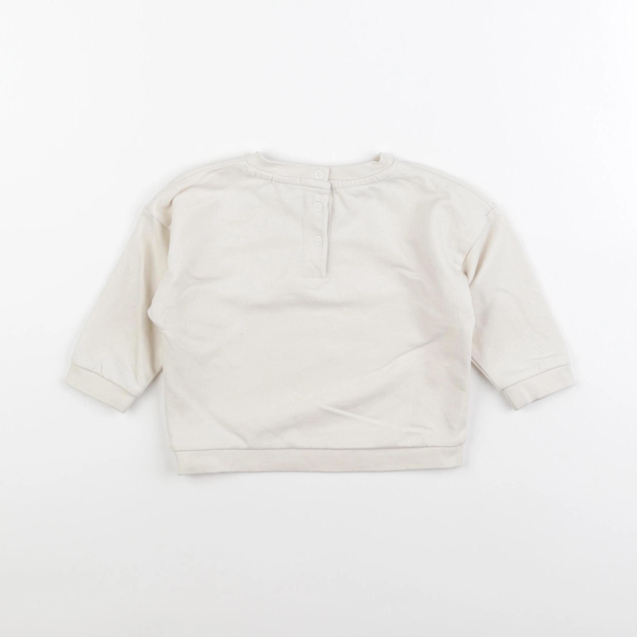Vertbaudet - sweat beige - 12 mois