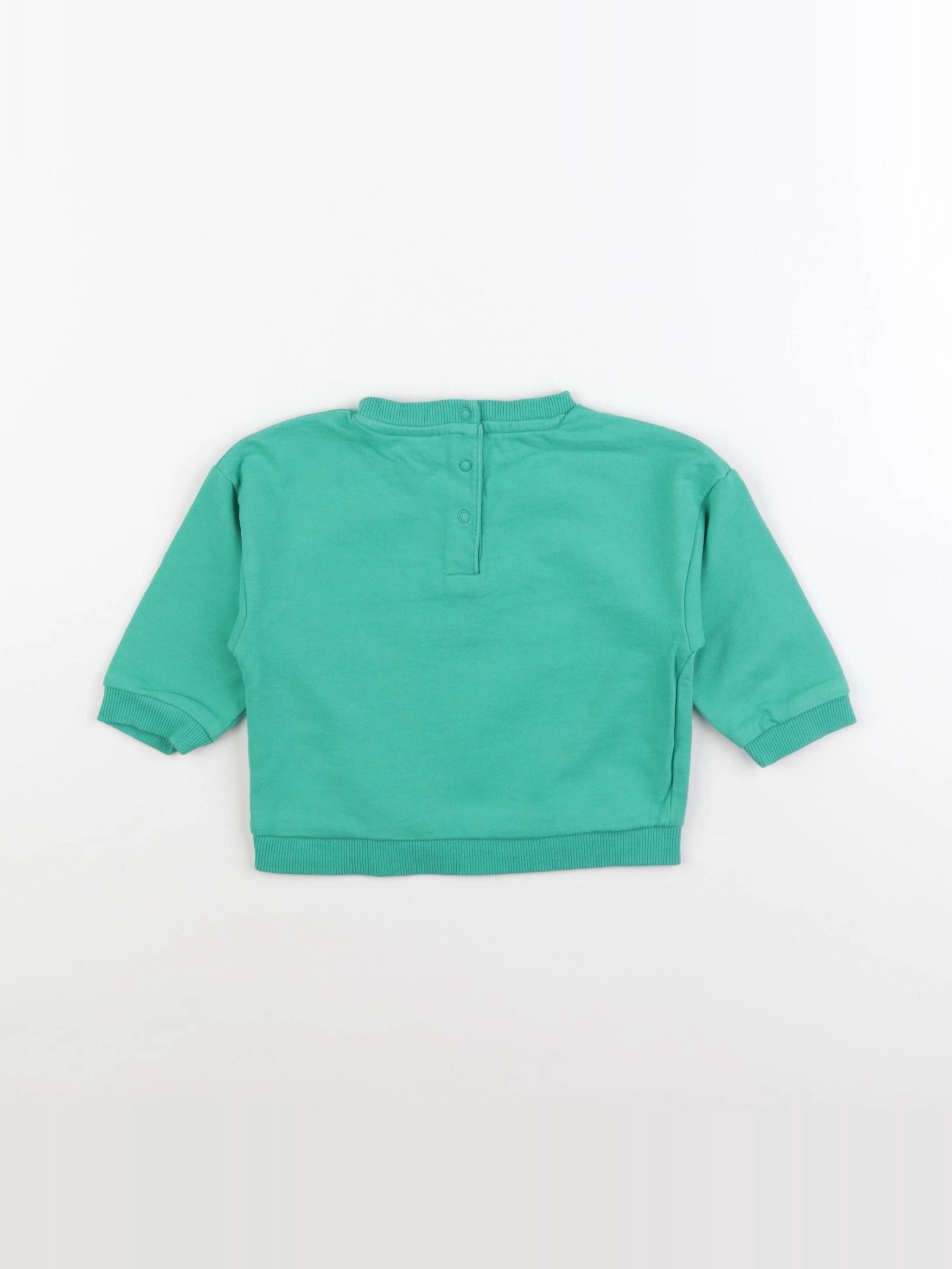Vertbaudet - sweat vert - 12 mois