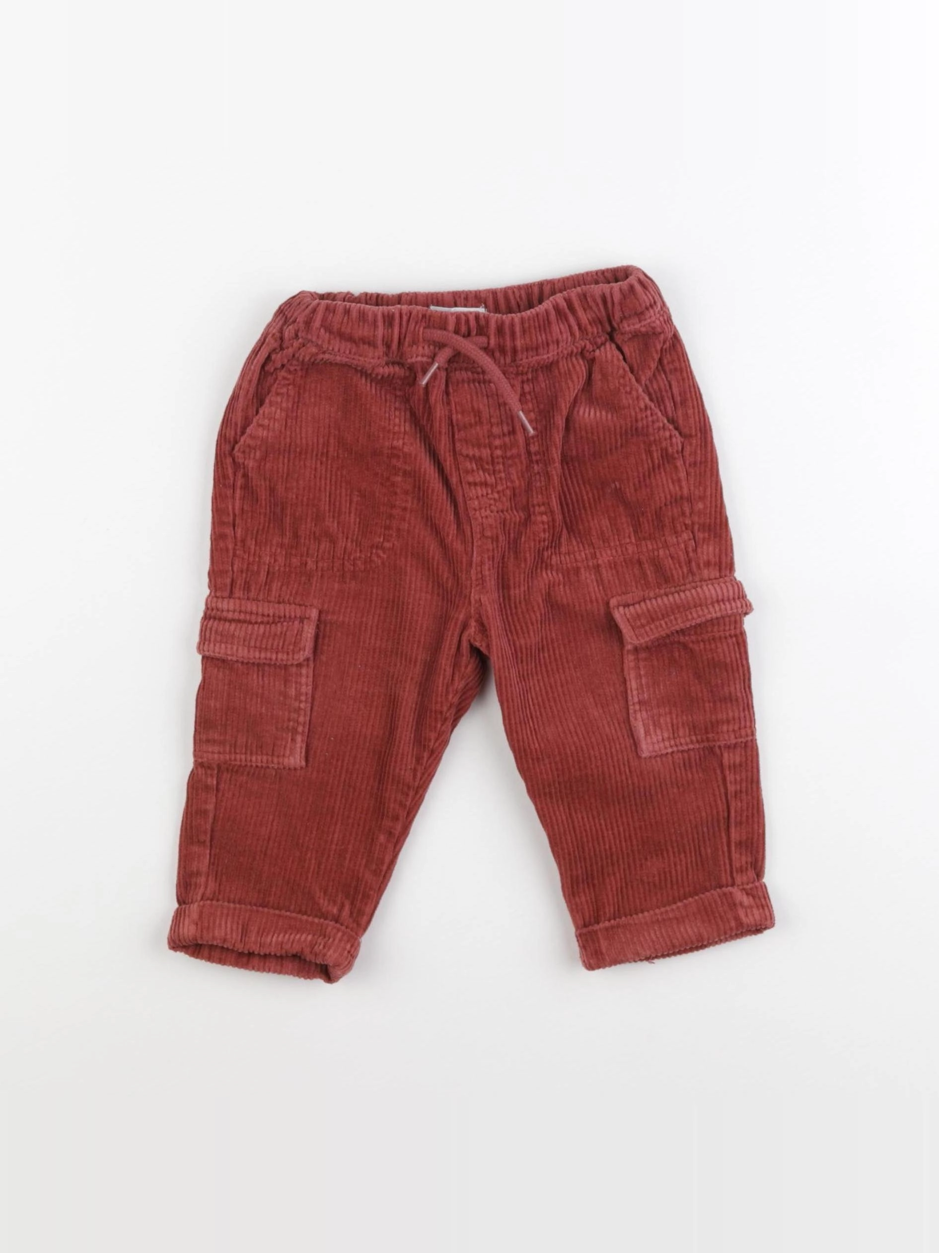 Vertbaudet - pantalon rouge - 12 mois